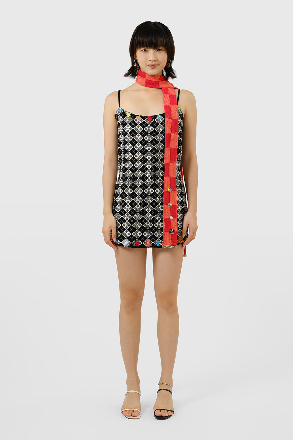 Argyle Strappy Mini Dress
