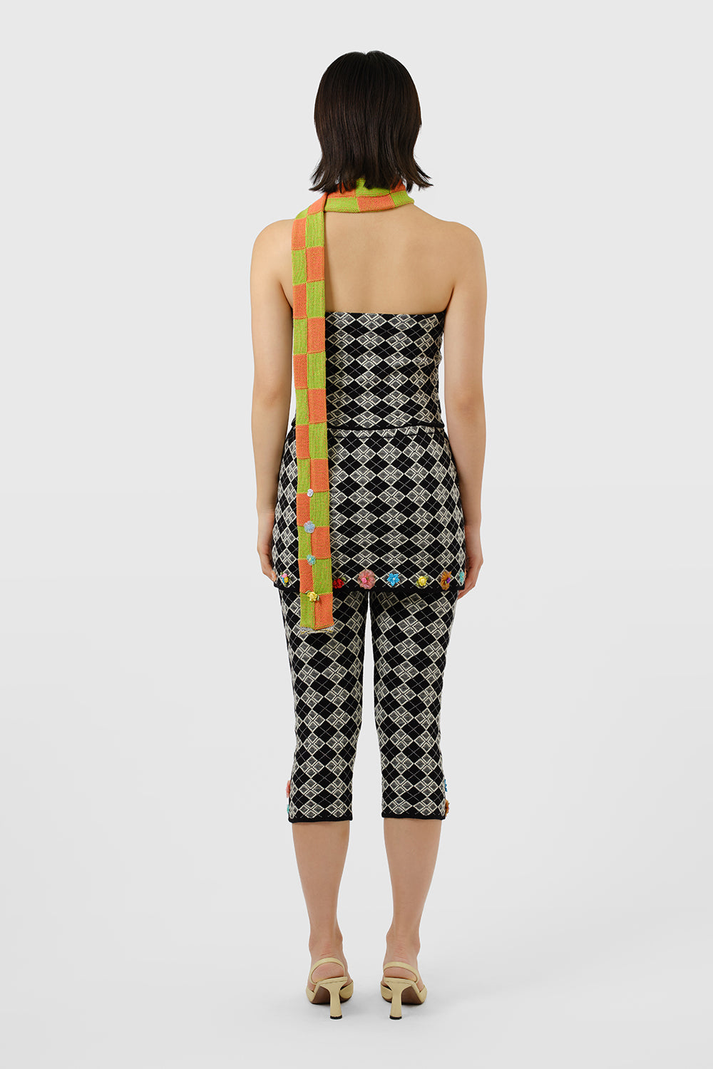 Argyle Mini Skirt over Pedal Pusher Set