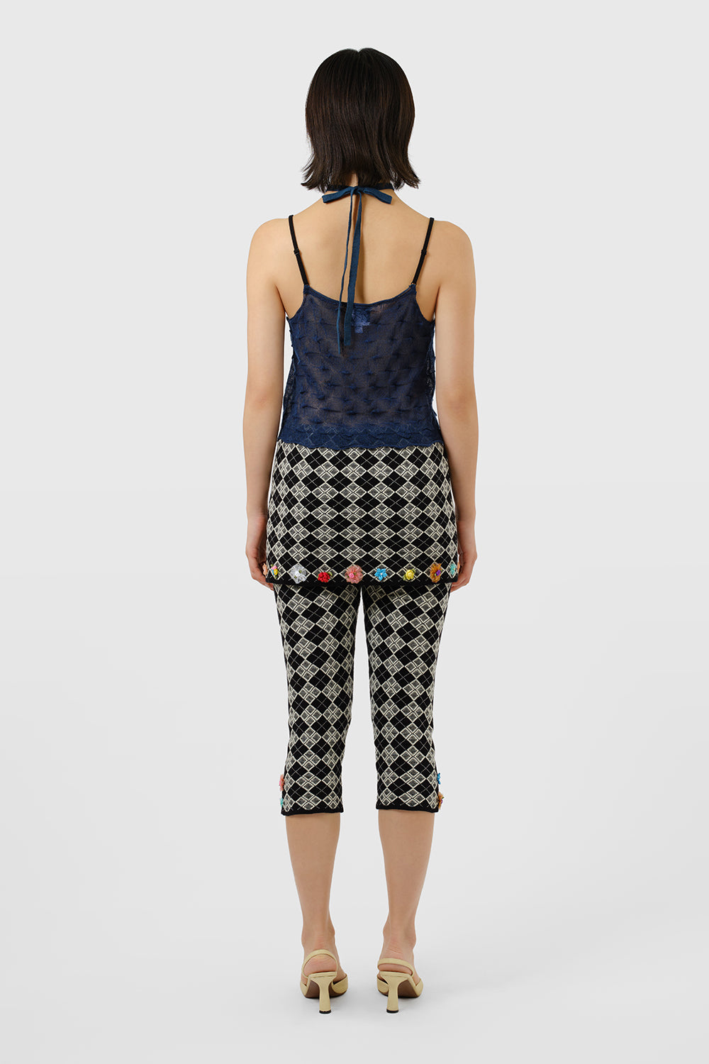 Argyle Mini Skirt over Pedal Pusher Set