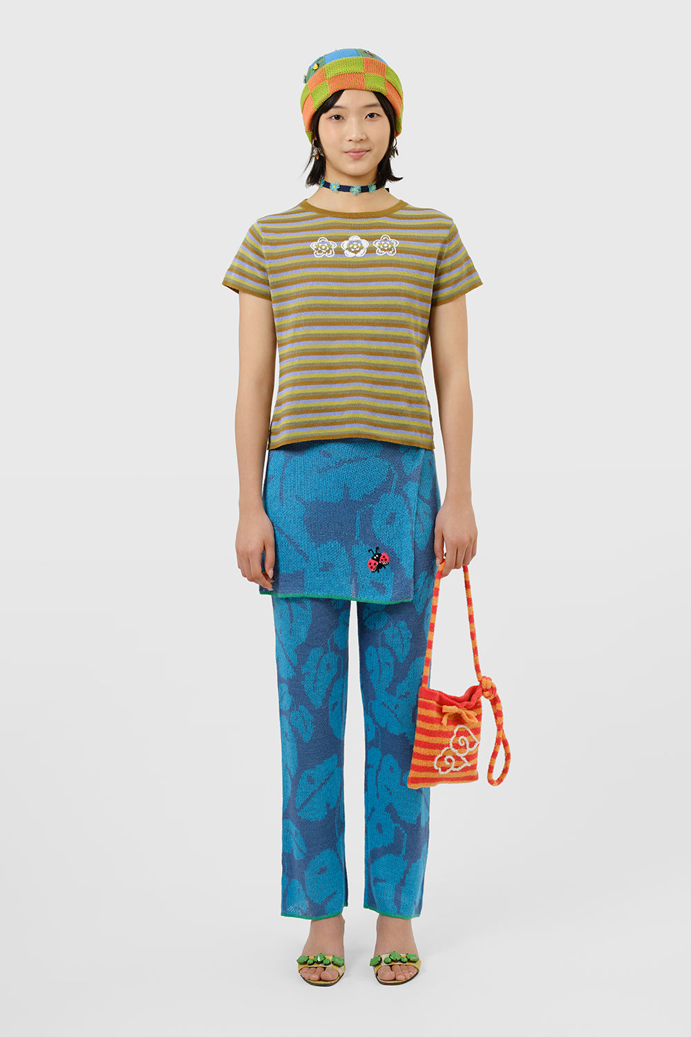 Monstera Double Layer Apron with Pant
