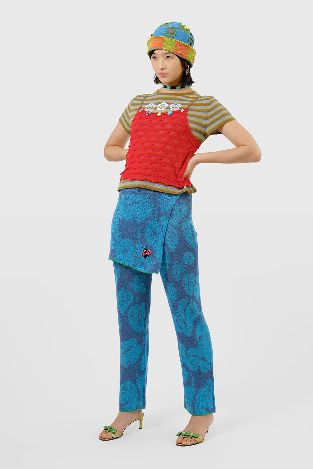 Monstera Double Layer Apron with Pant