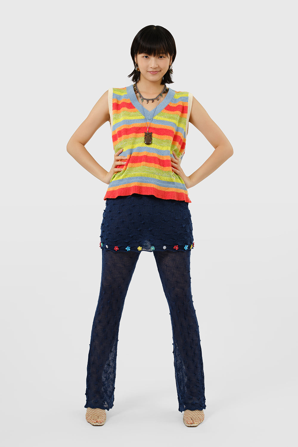 BorLor Mini Skirt over Pant Set