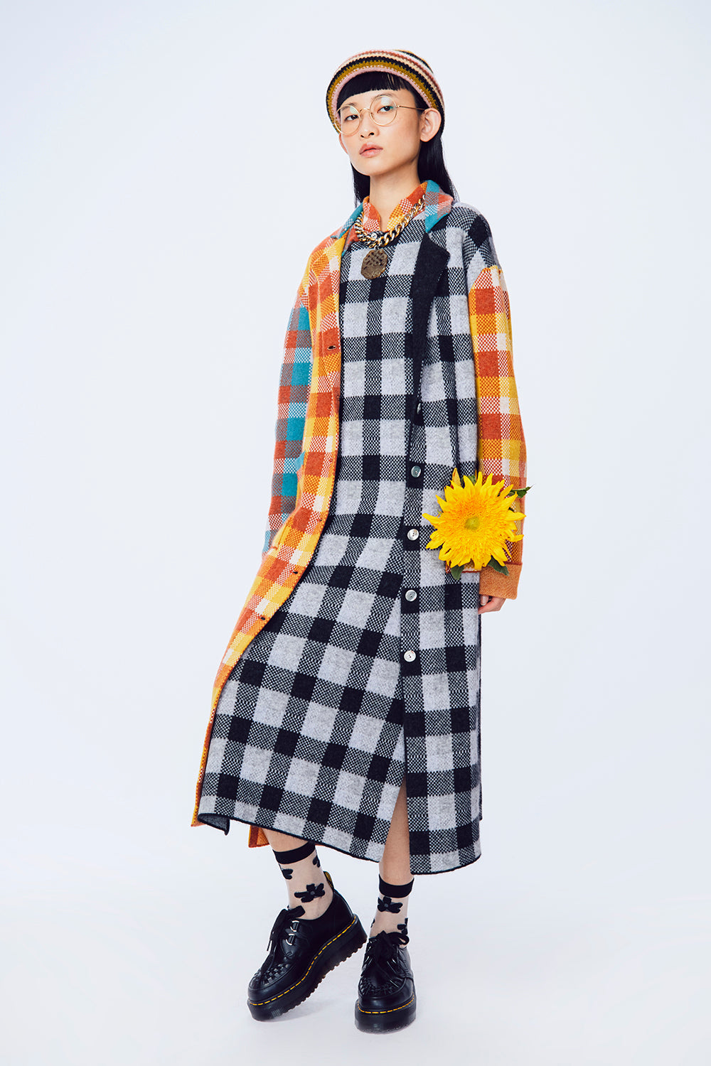 Bao Plaid Coat