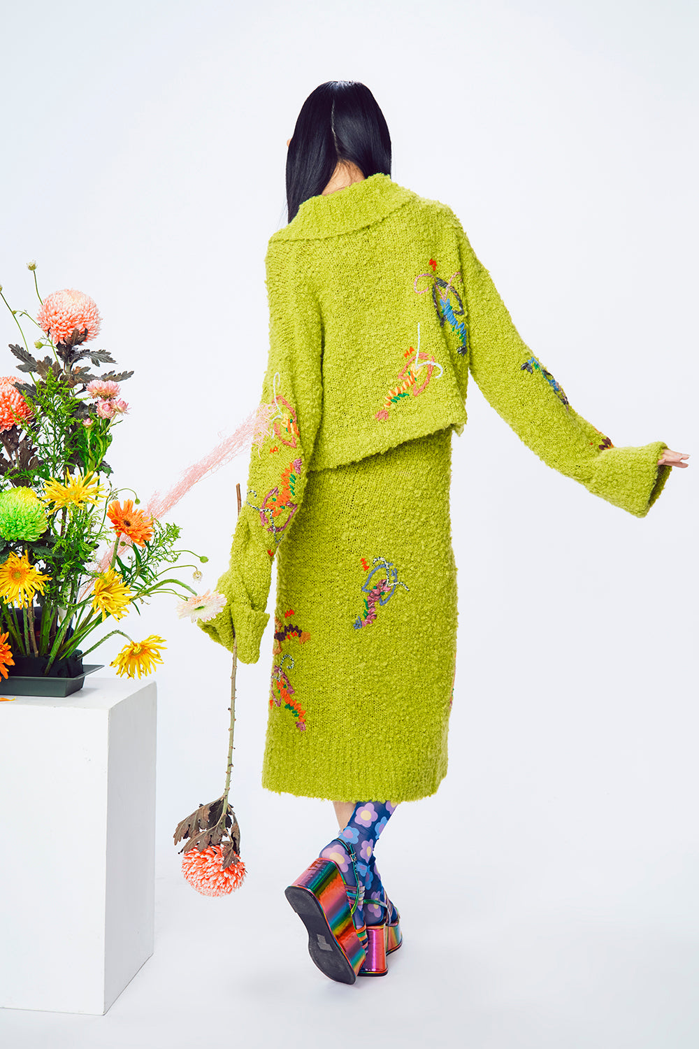 Shrimp Knee Length Skirt