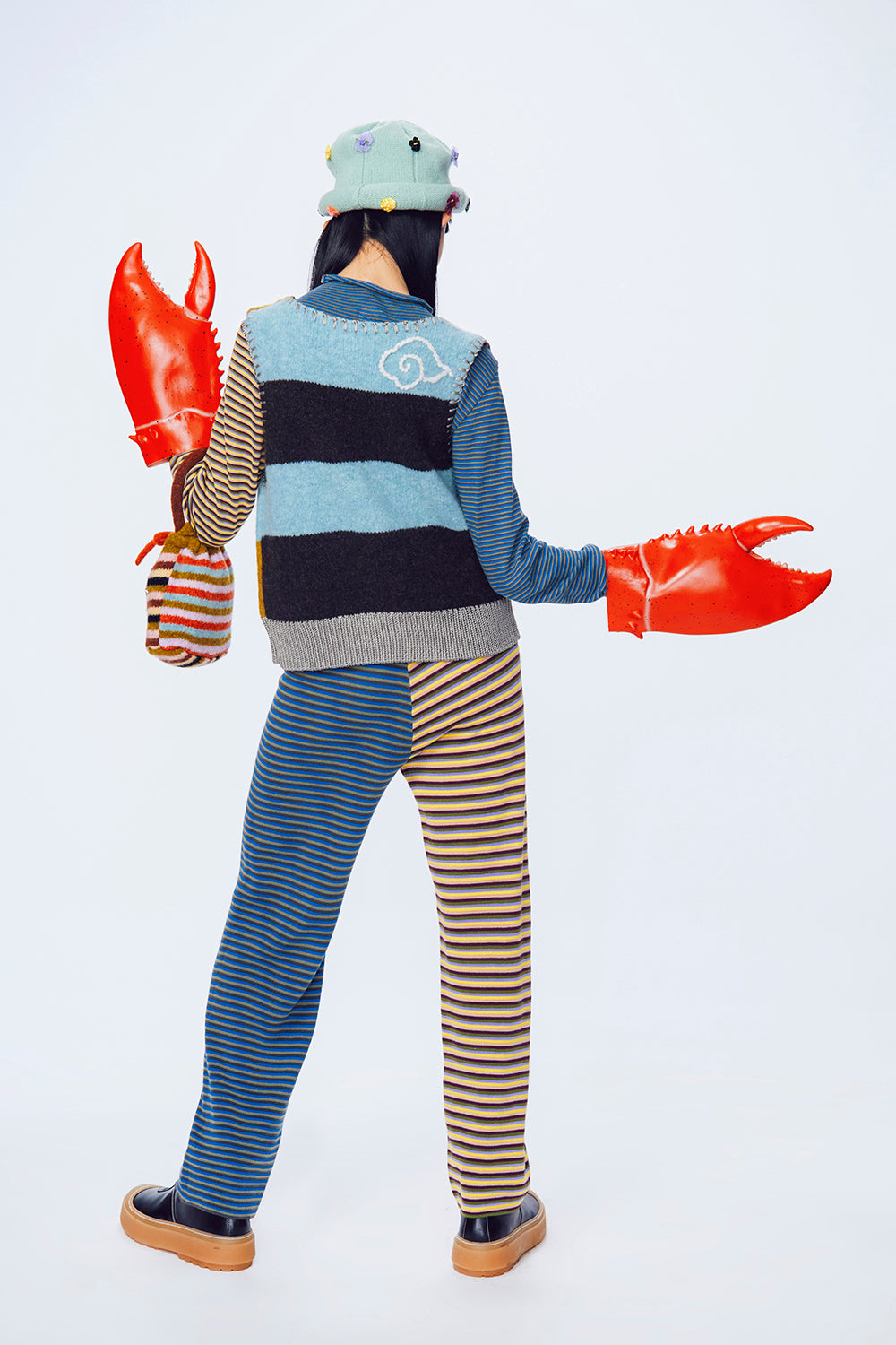Cotton Microstripe Turtleneck