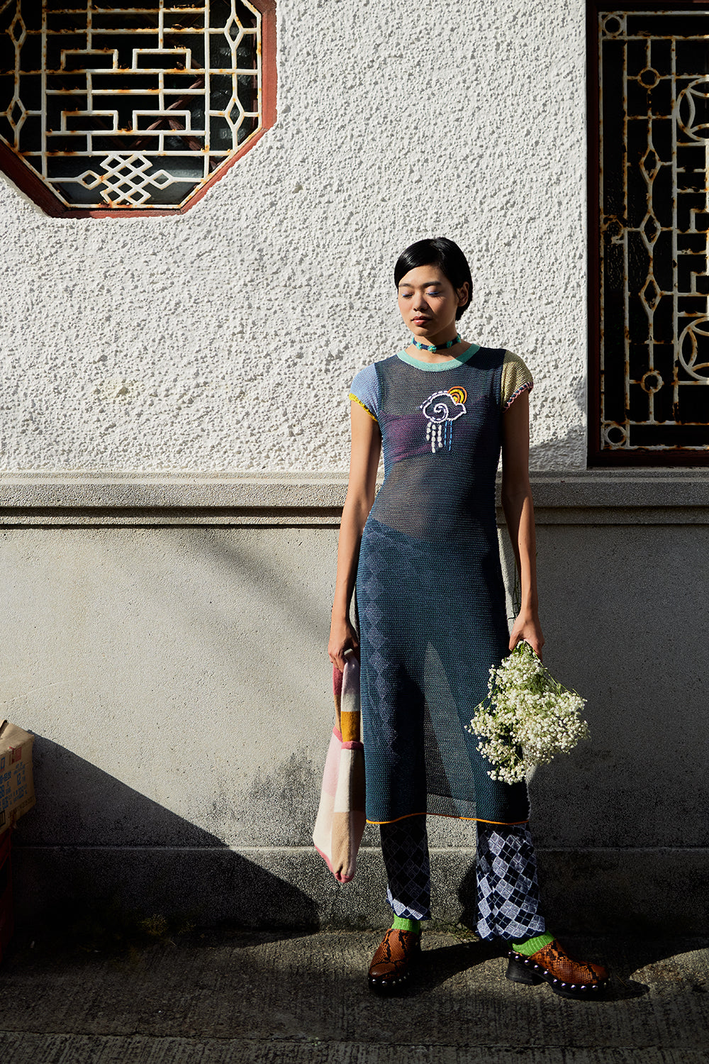 Netty Cloud Short Sleeve Maxi Dress