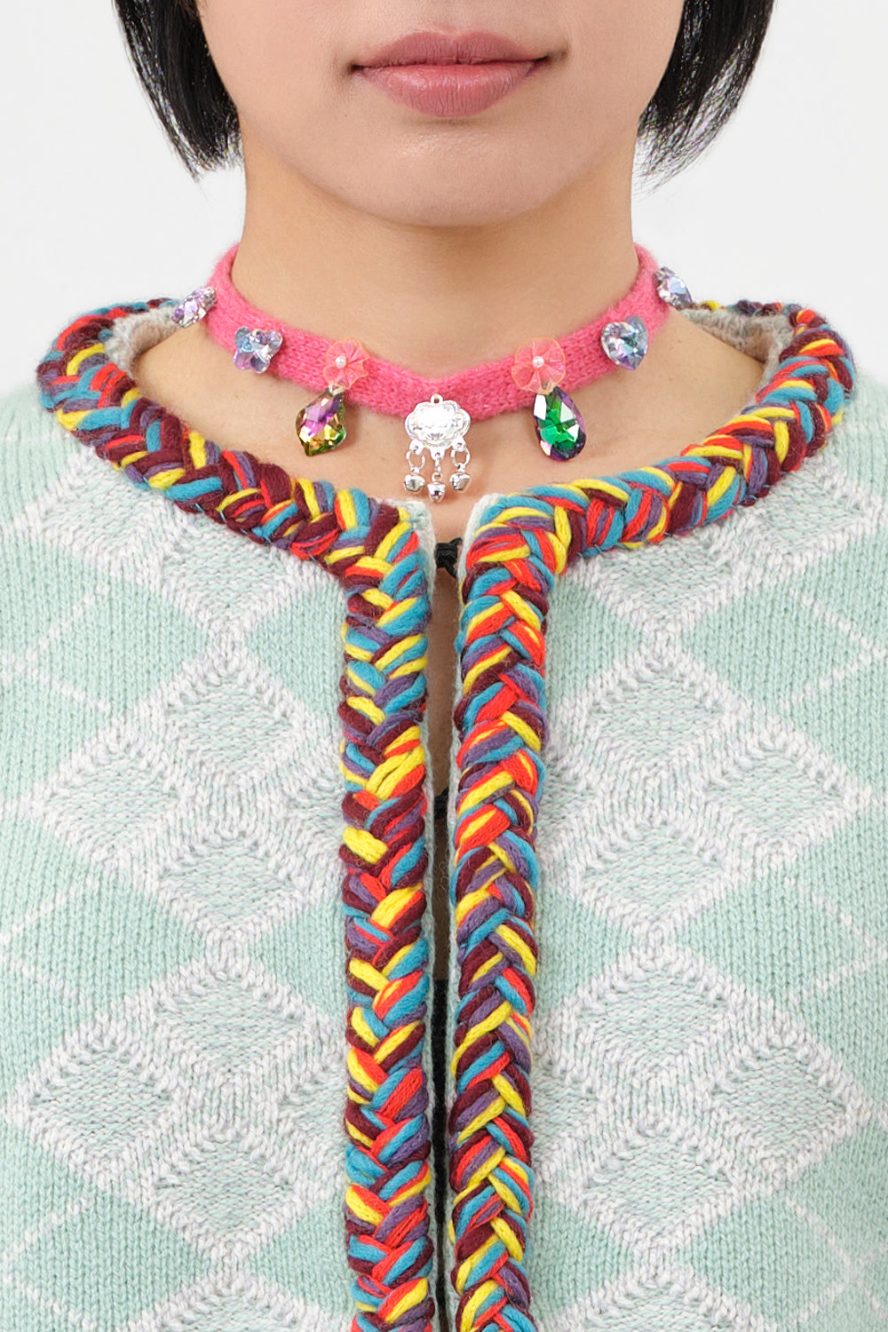 Extralong Choker in Pink Alpaca