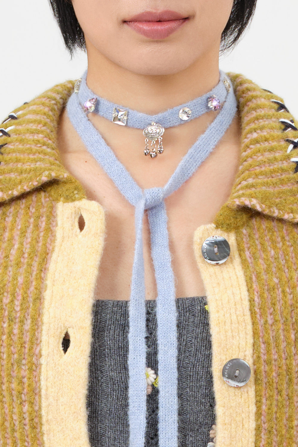 Extralong Choker in Sky Alpaca