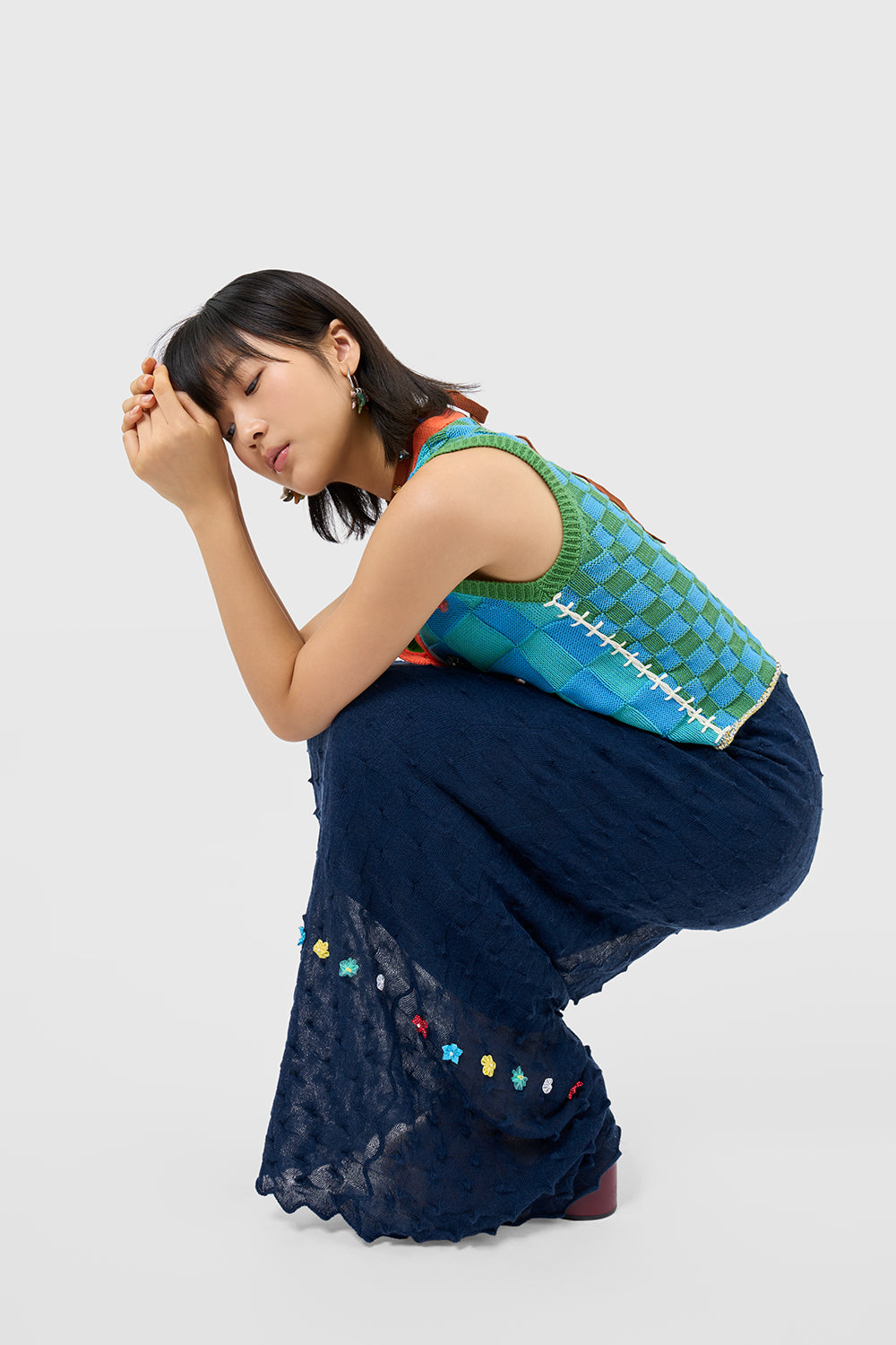 Embellished Check Waistcoat