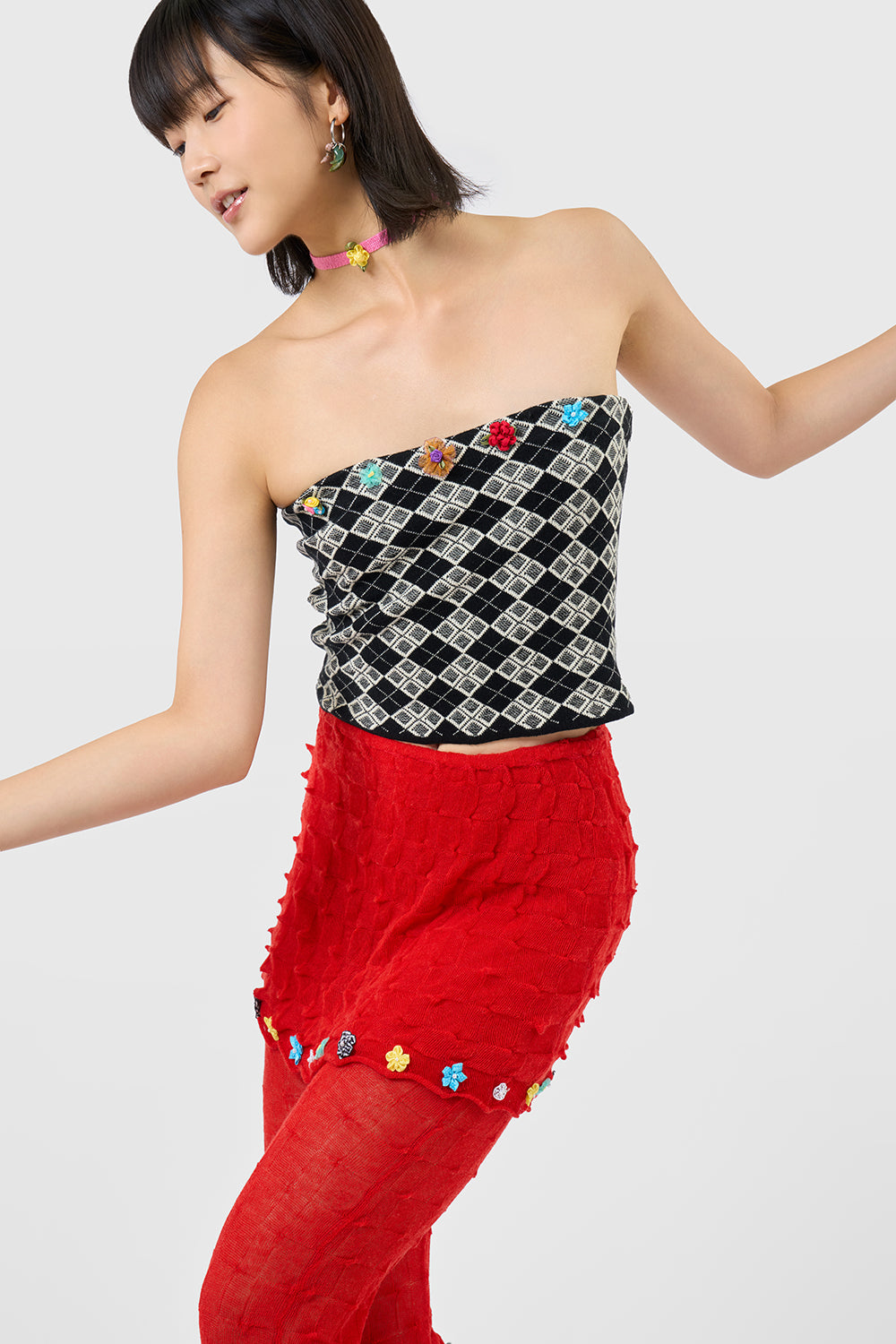 BorLor Mini Skirt over Pant Set