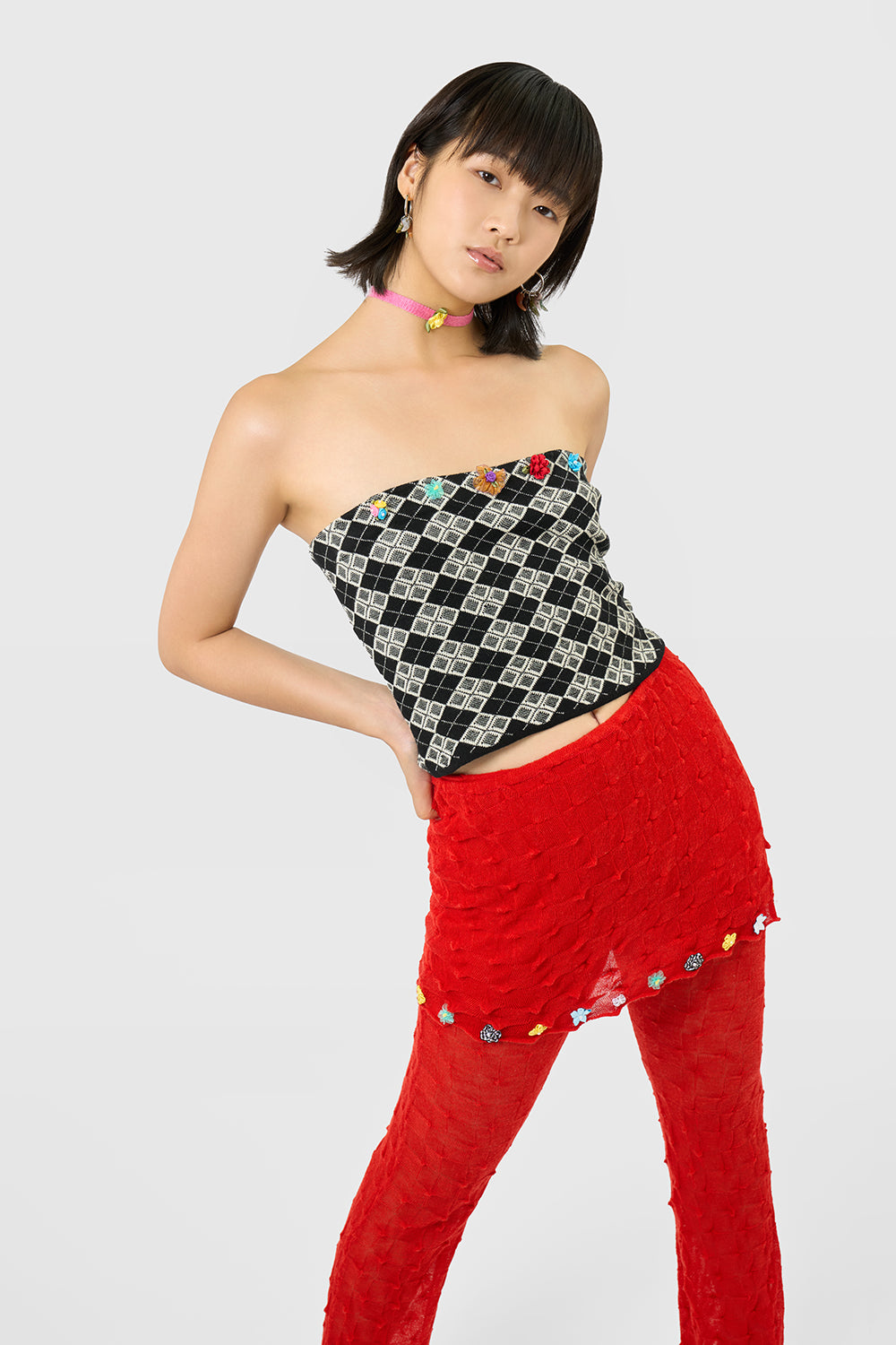 Argyle Tube Top
