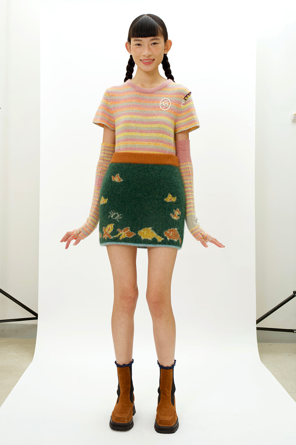 Laza Fuzzy Mini Skirt