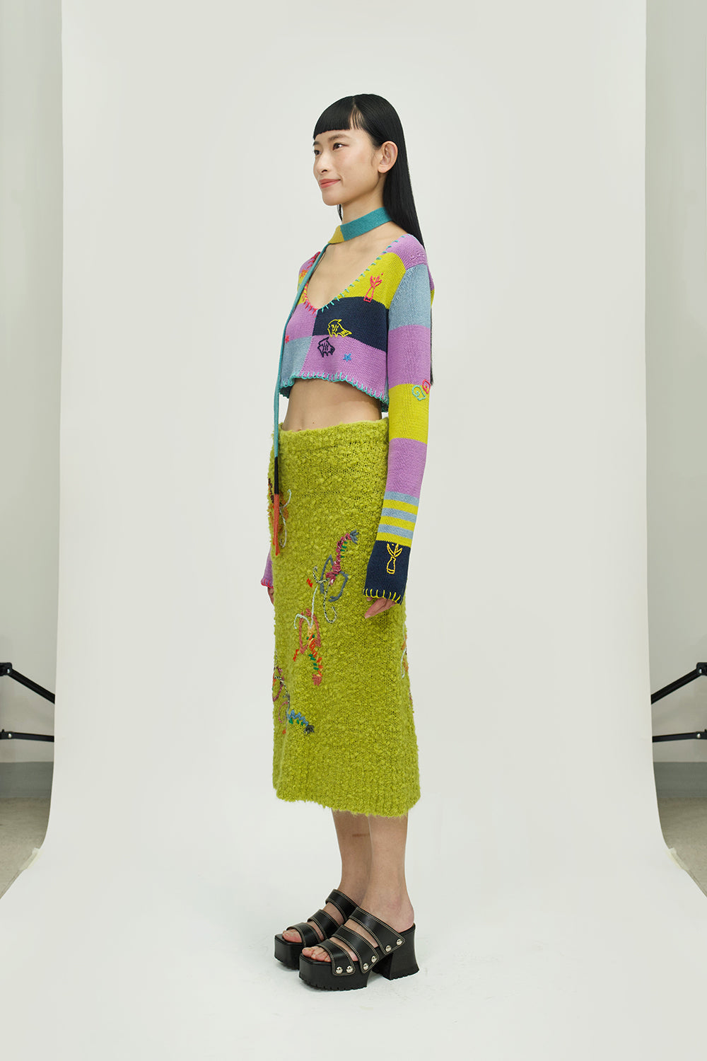 Shrimp Knee Length Skirt