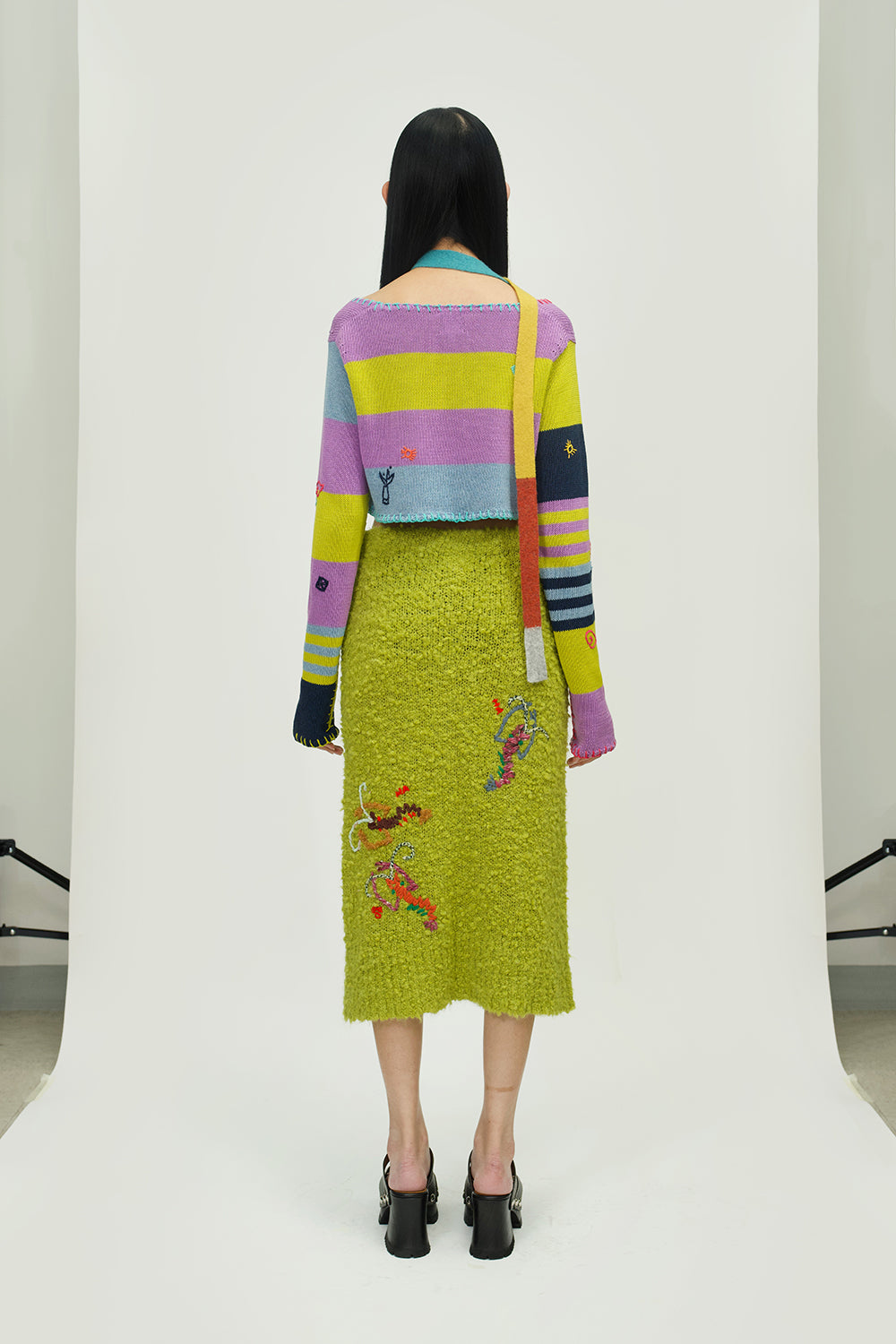 Shrimp Knee Length Skirt