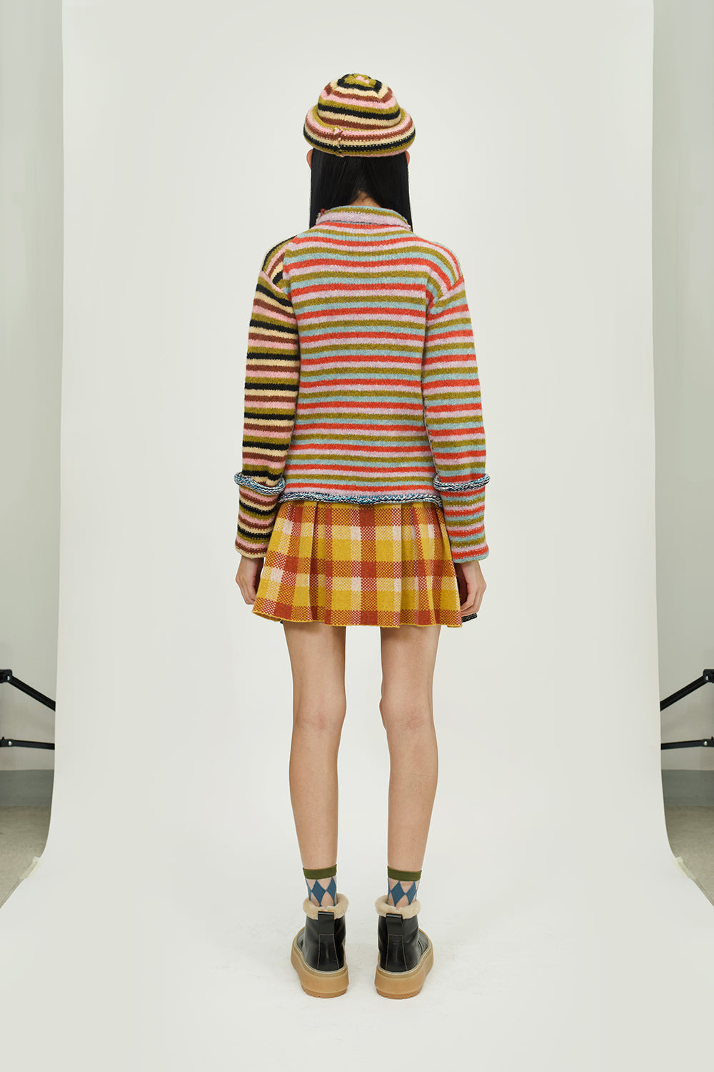 Softi Stripe Mock Neck Pullover