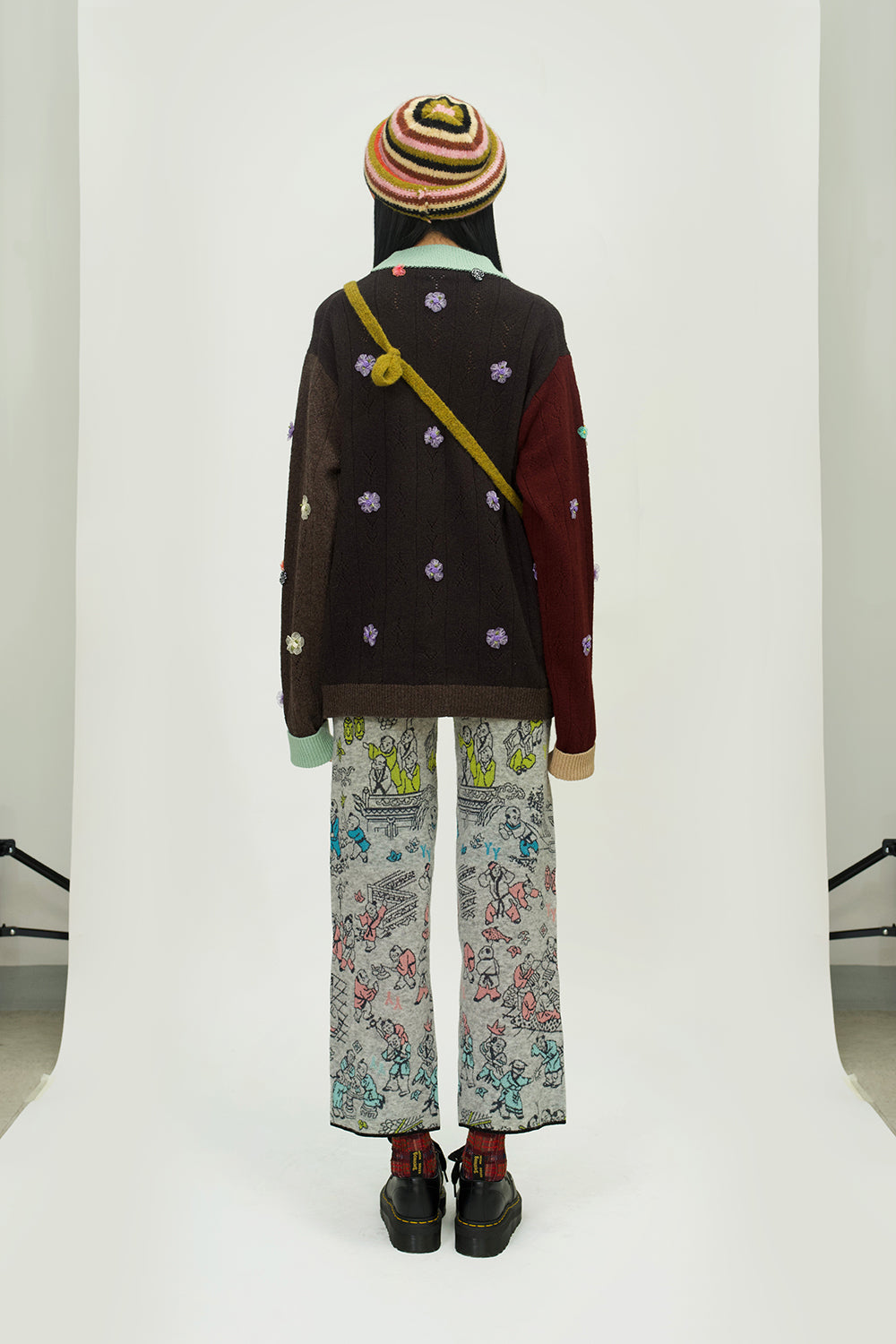 Ribbon Mock Neck Pullover