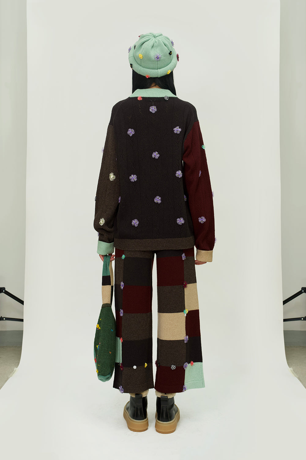 Ribbon Mock Neck Pullover