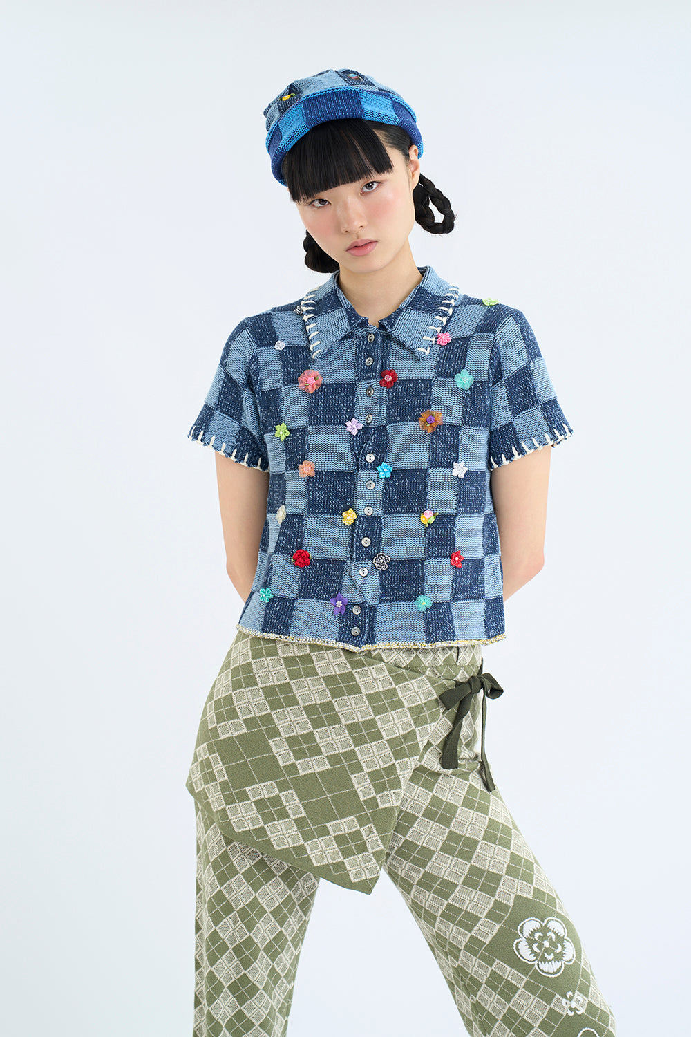 Argyle Double Layer Apron with Pant