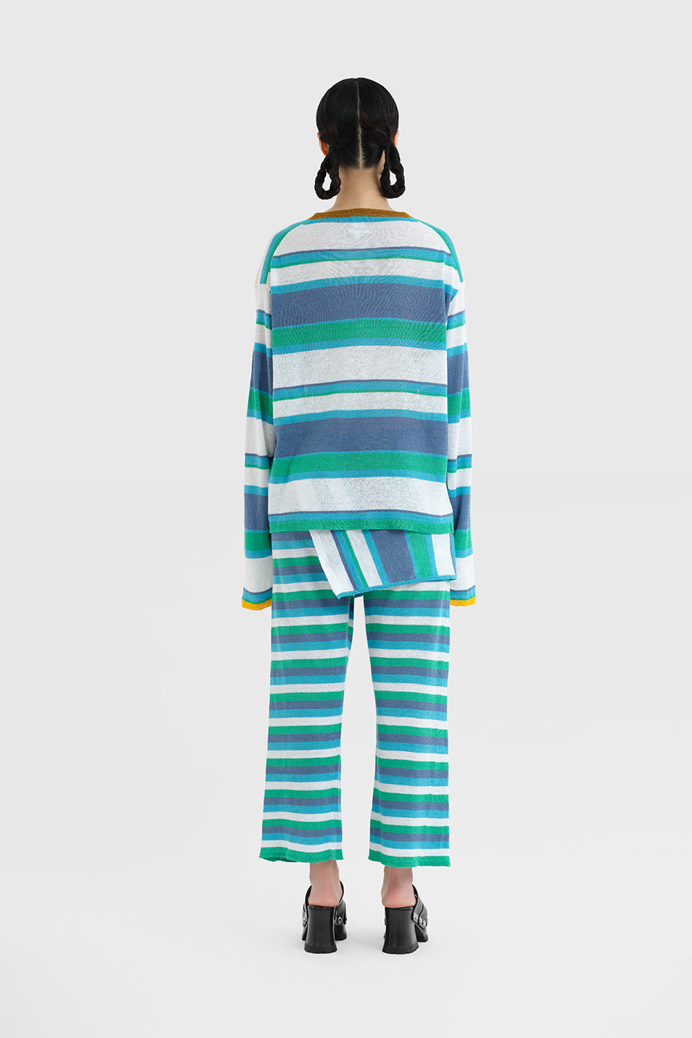NEW! Linen Stripe Double Layer Apron with Pant
