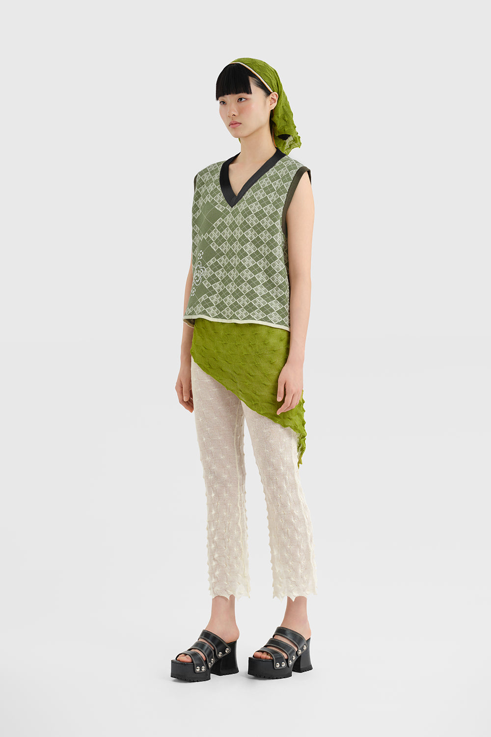 Argyle Oversized Vest