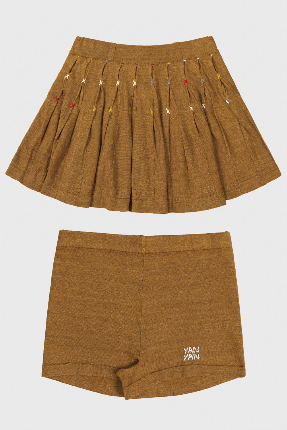 Mabo Short with Pleated Mini Skirt Set