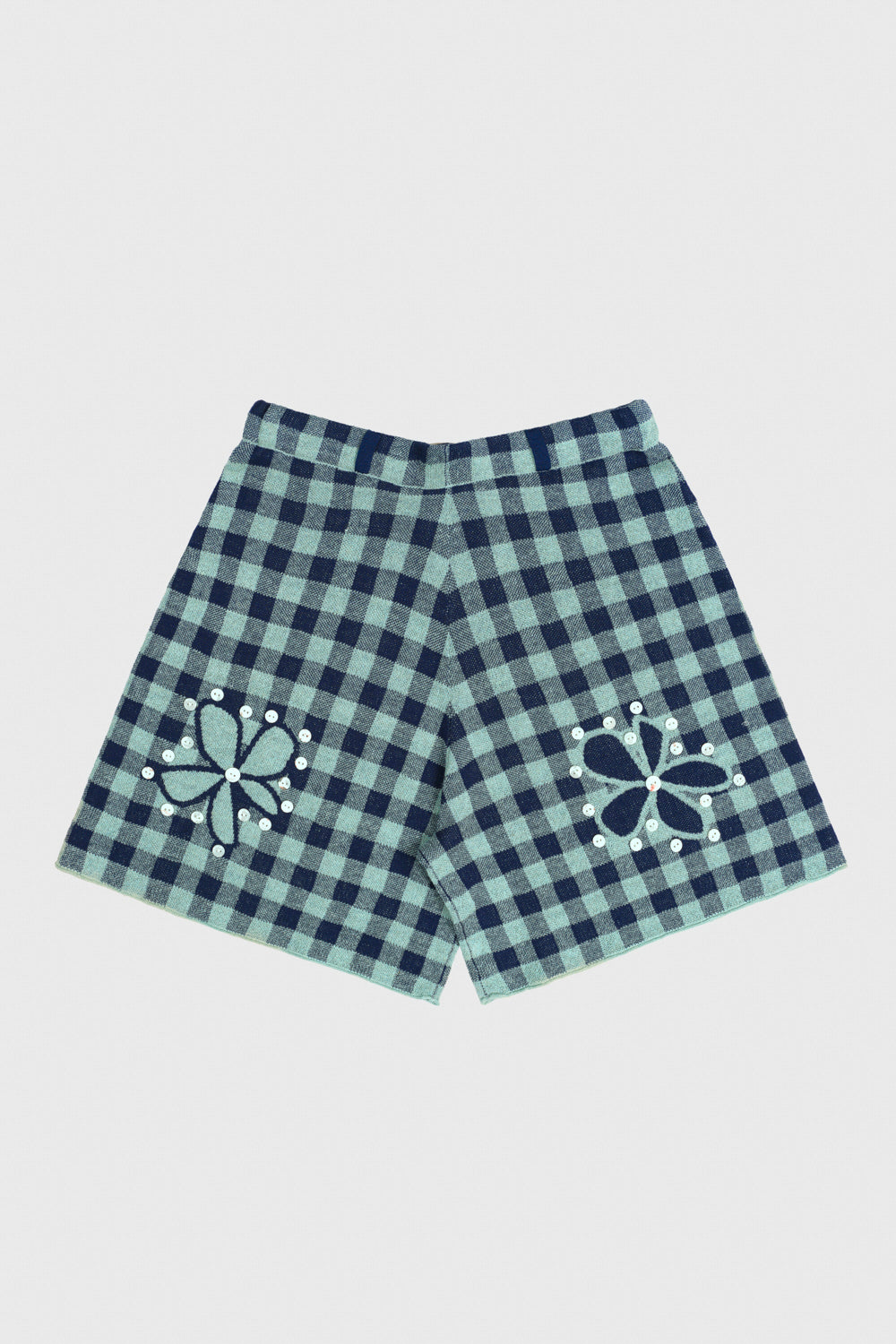 Gingham Flower Bermuda Short