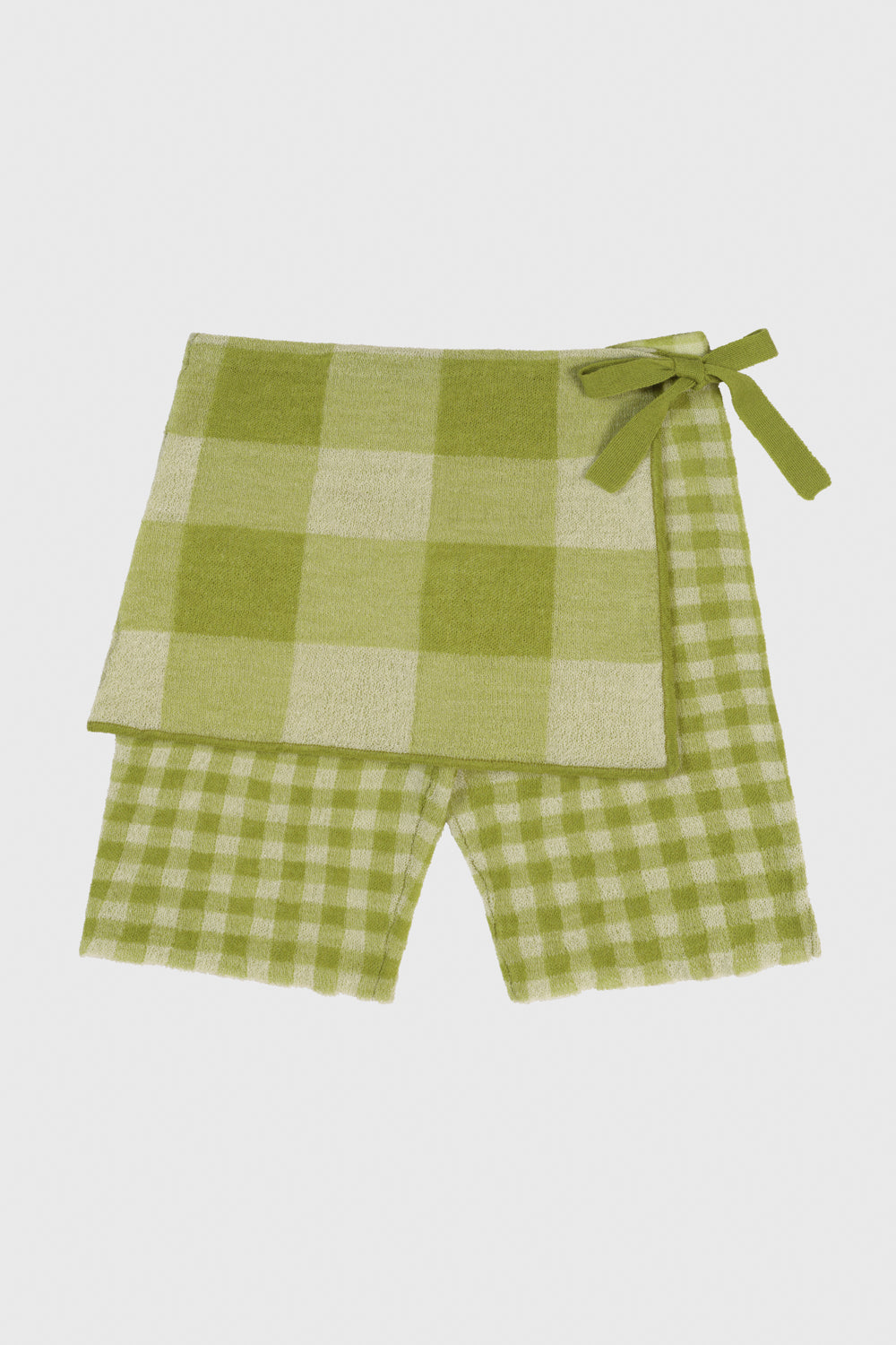 Gingham Bike Short with Apron Set