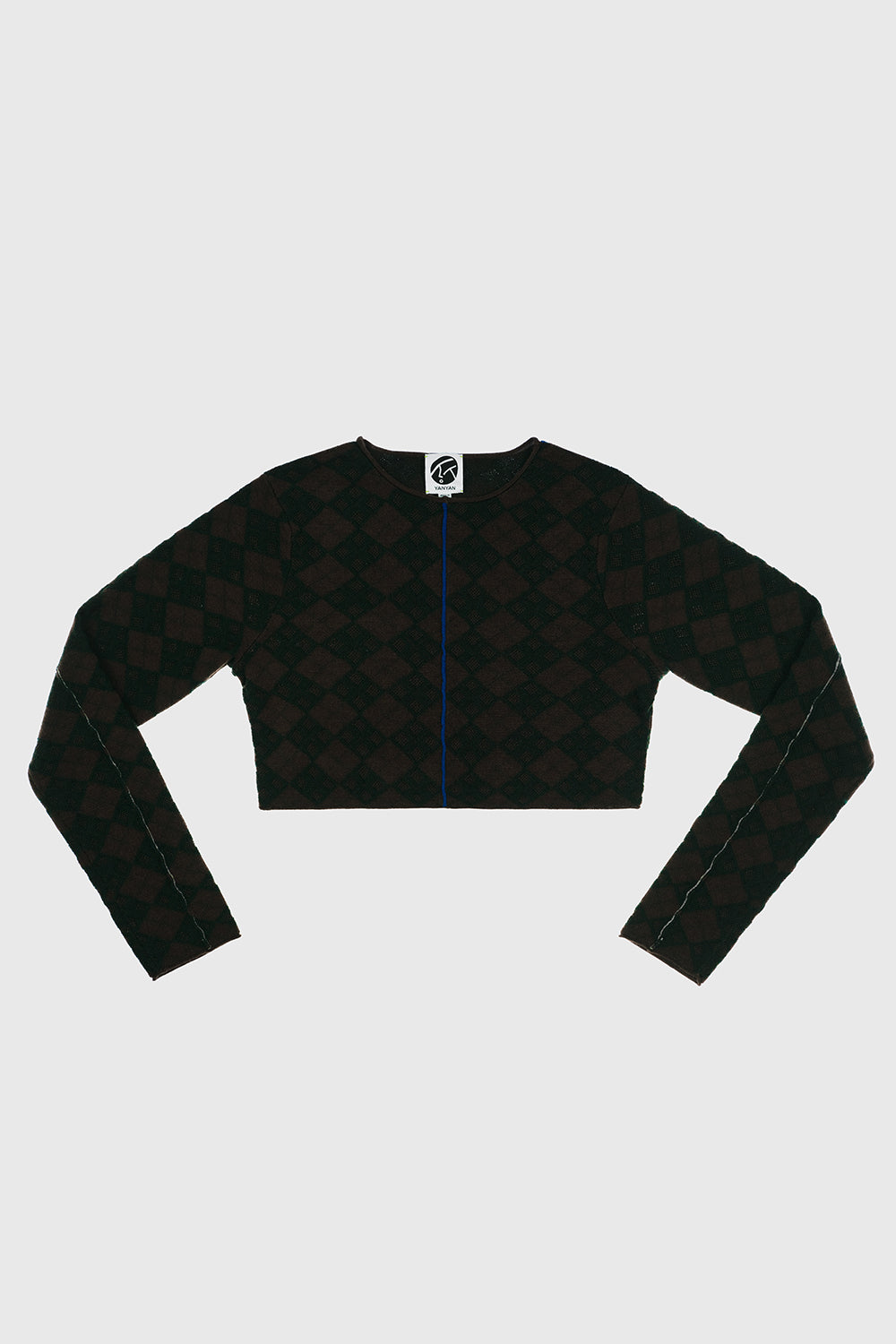 Argyle Crop Pullover