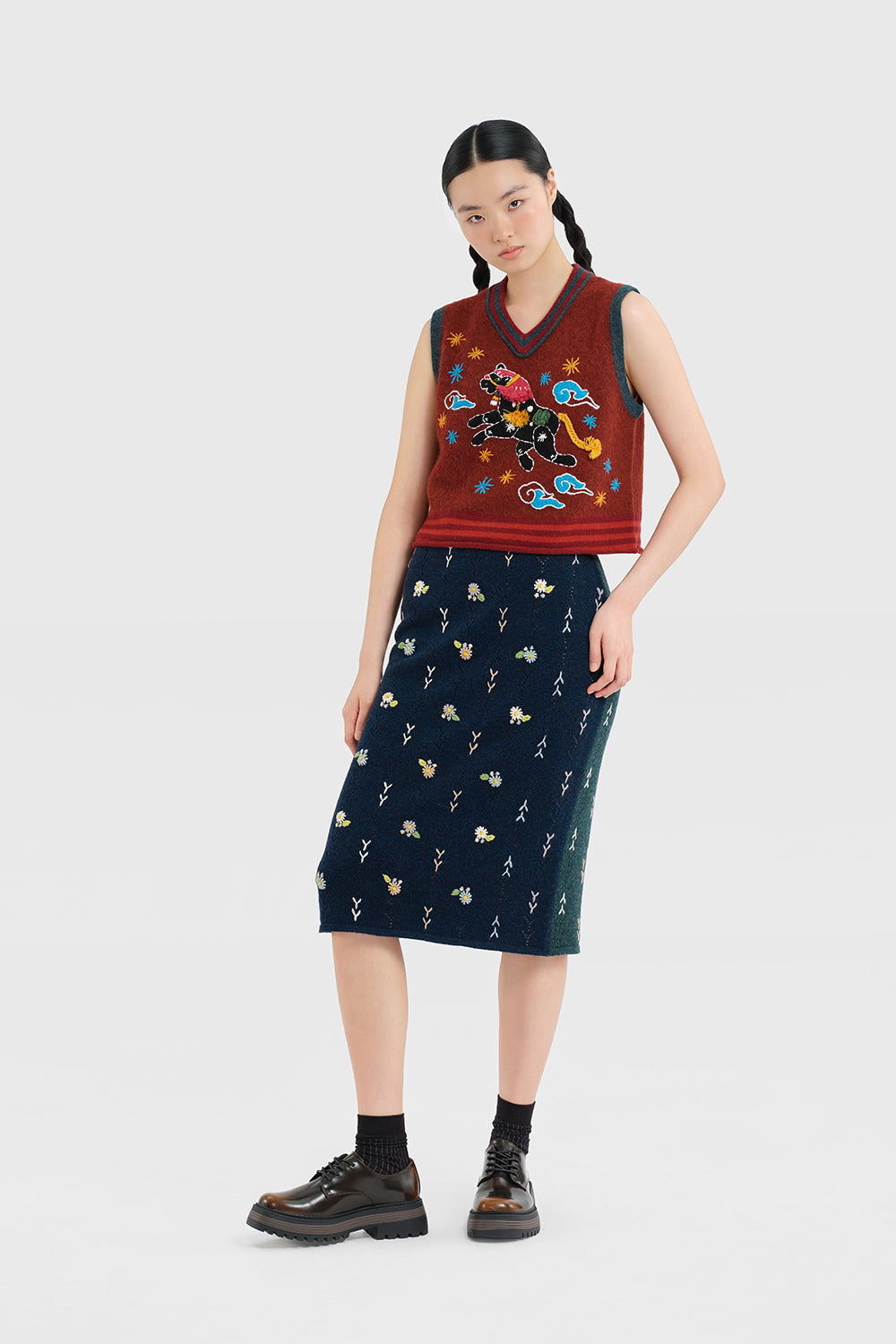 Daisy Knee Length Skirt