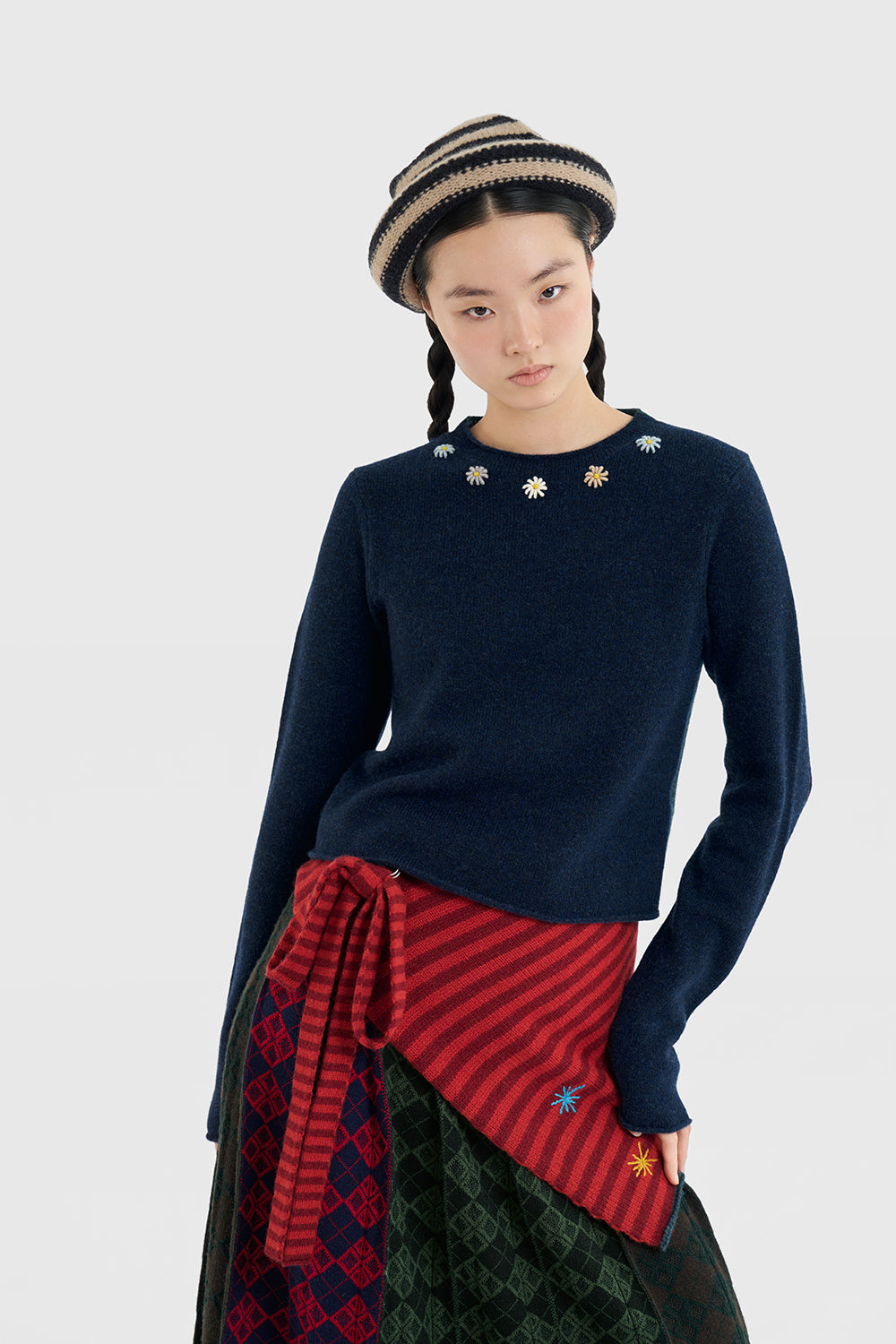 Daisy Shrunken Crew Pullover