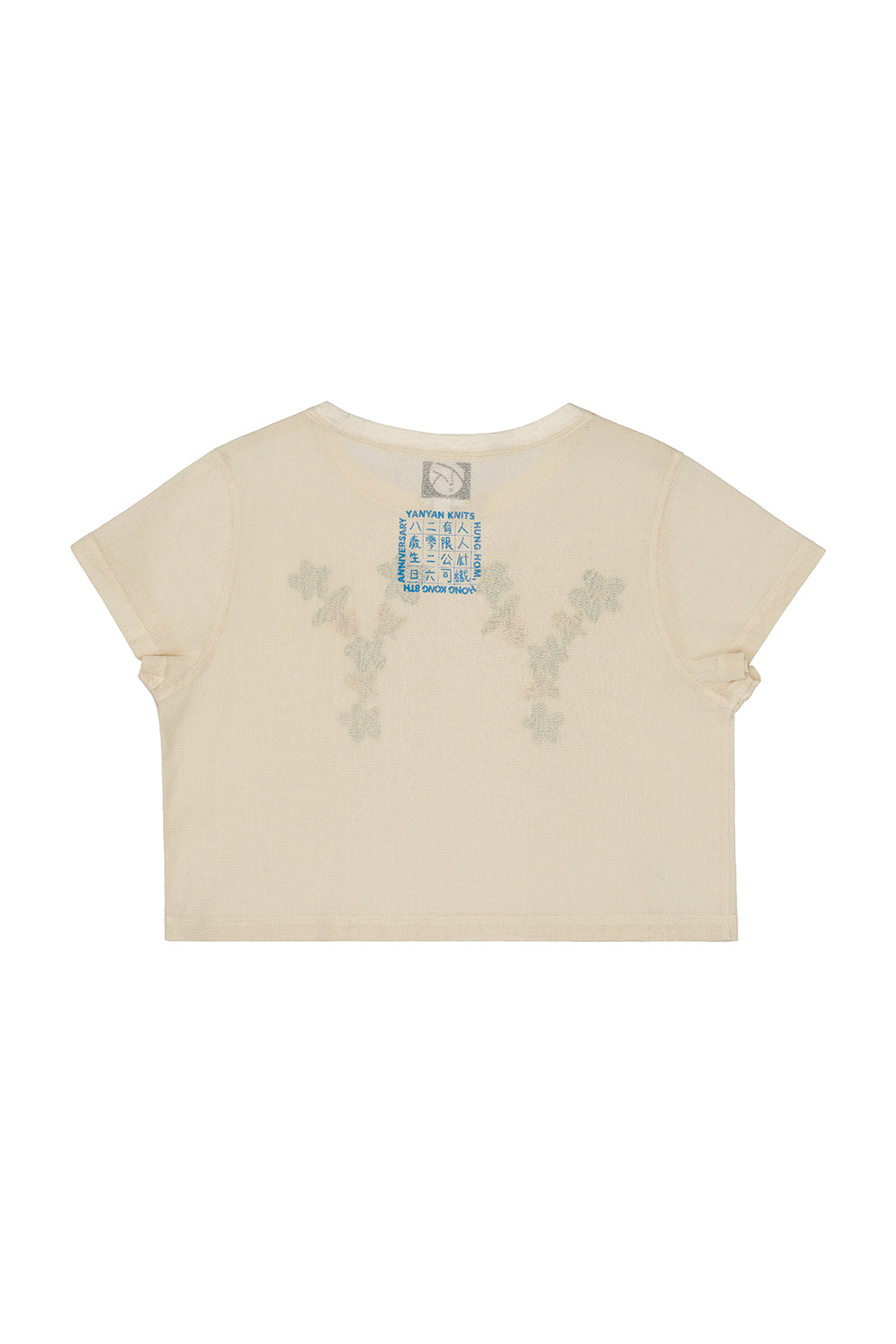 Floral "YY" Crop Mesh Tee (Yanniversary Limited Edition)
