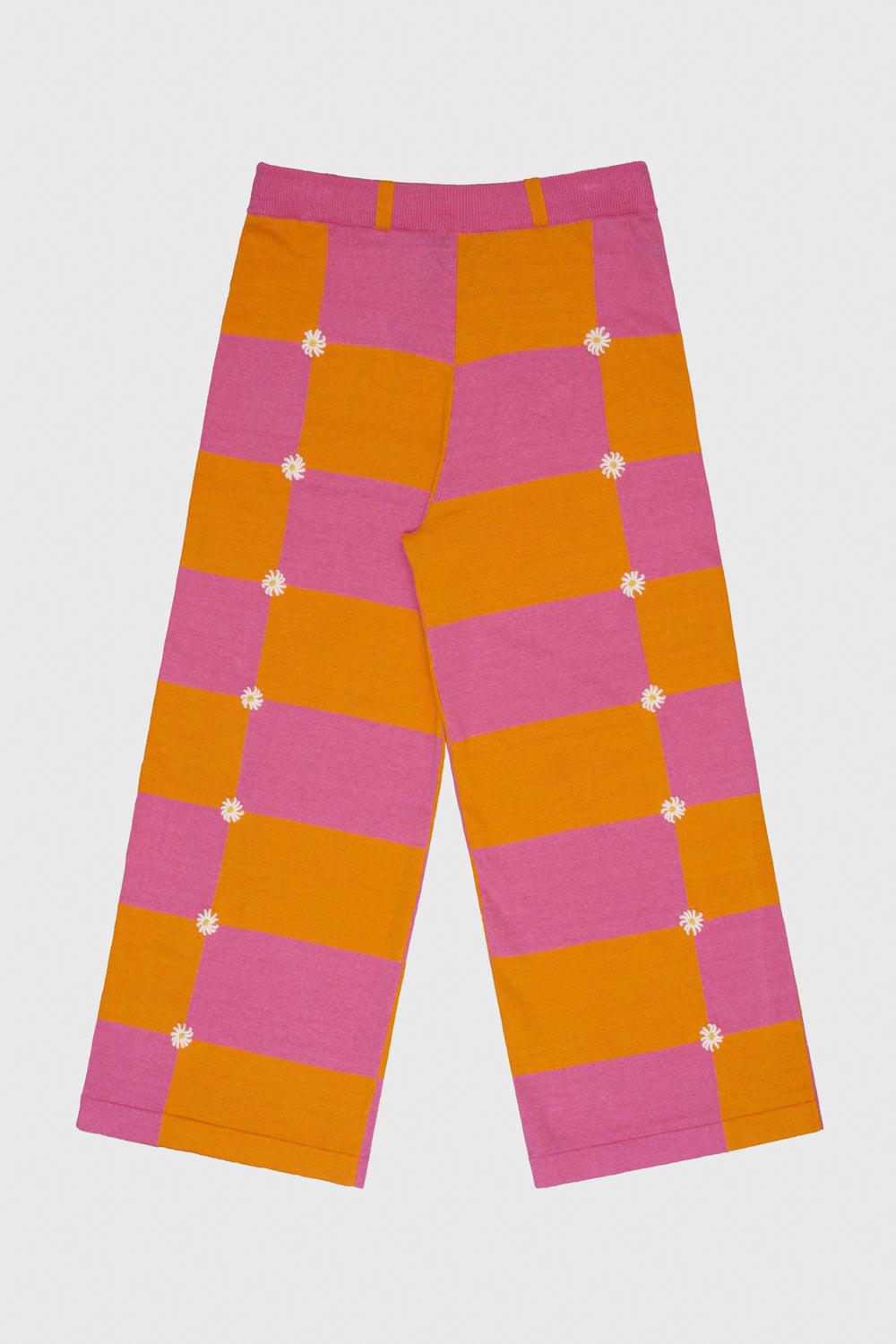 Daisy Linen Check Wide Leg Pant