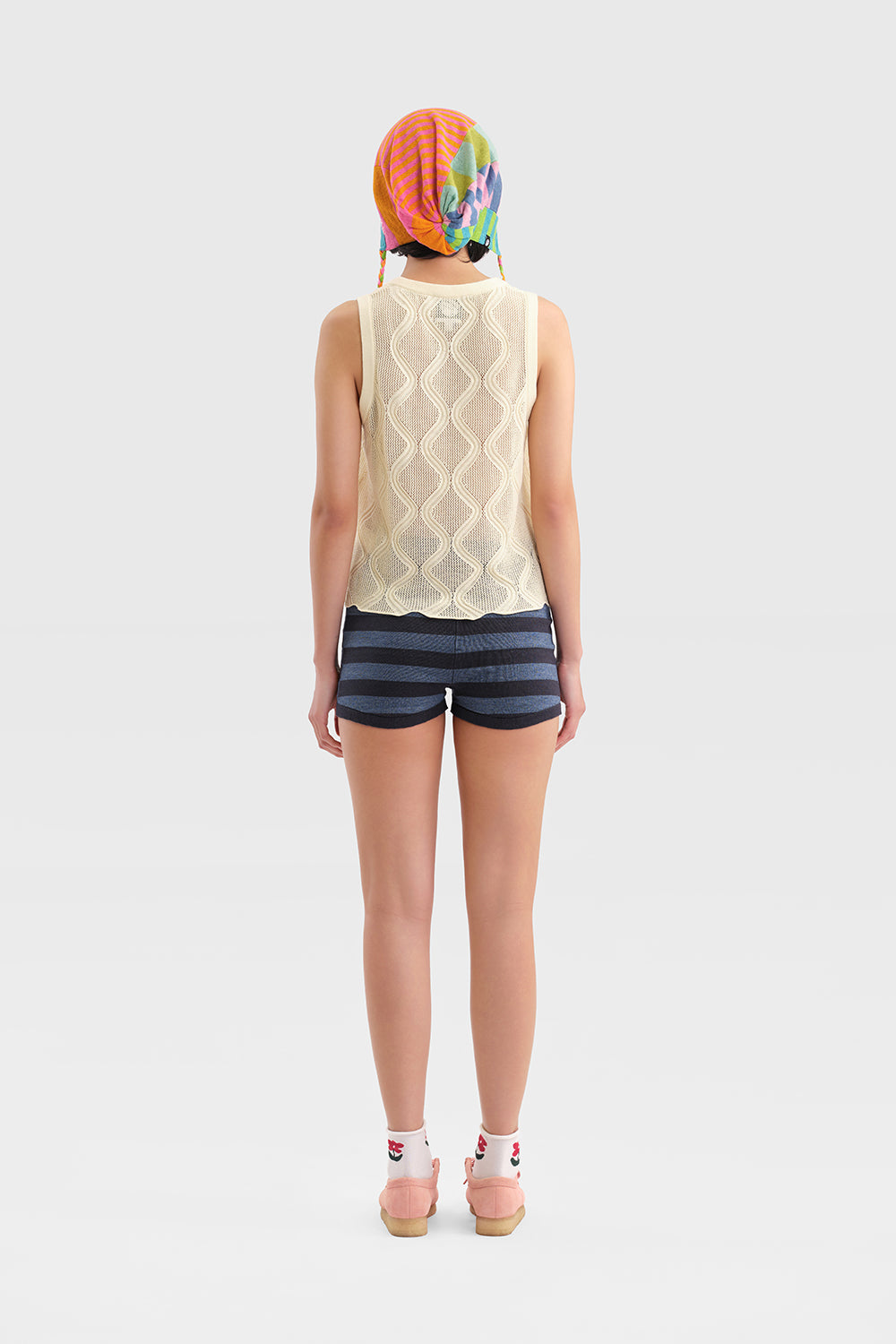 Daisy Linen Stripe Booty Short