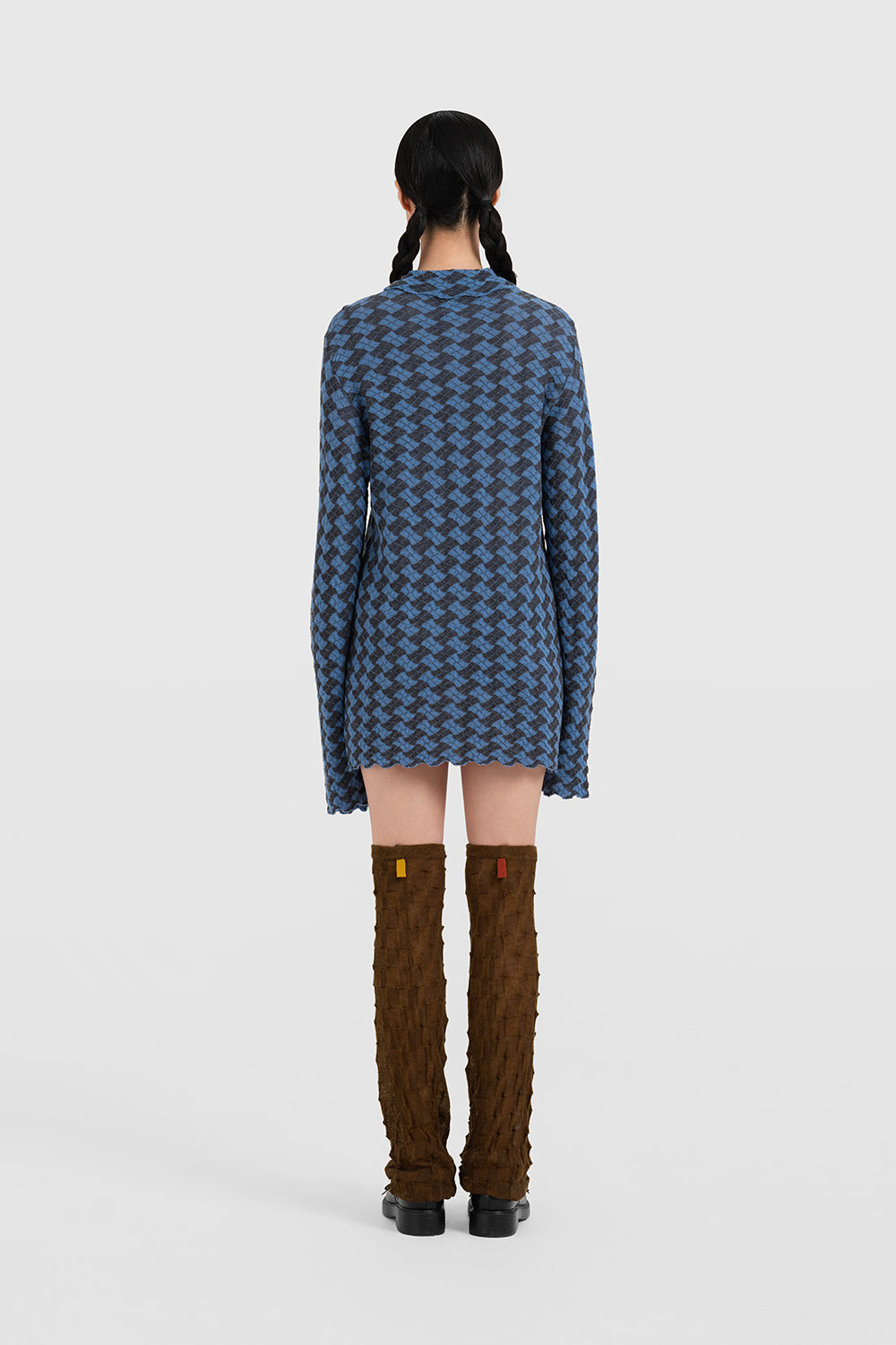 Basket Collared Mini Dress