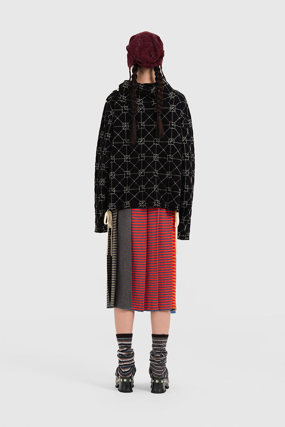 June Lace Up Funnel Neck Pullover