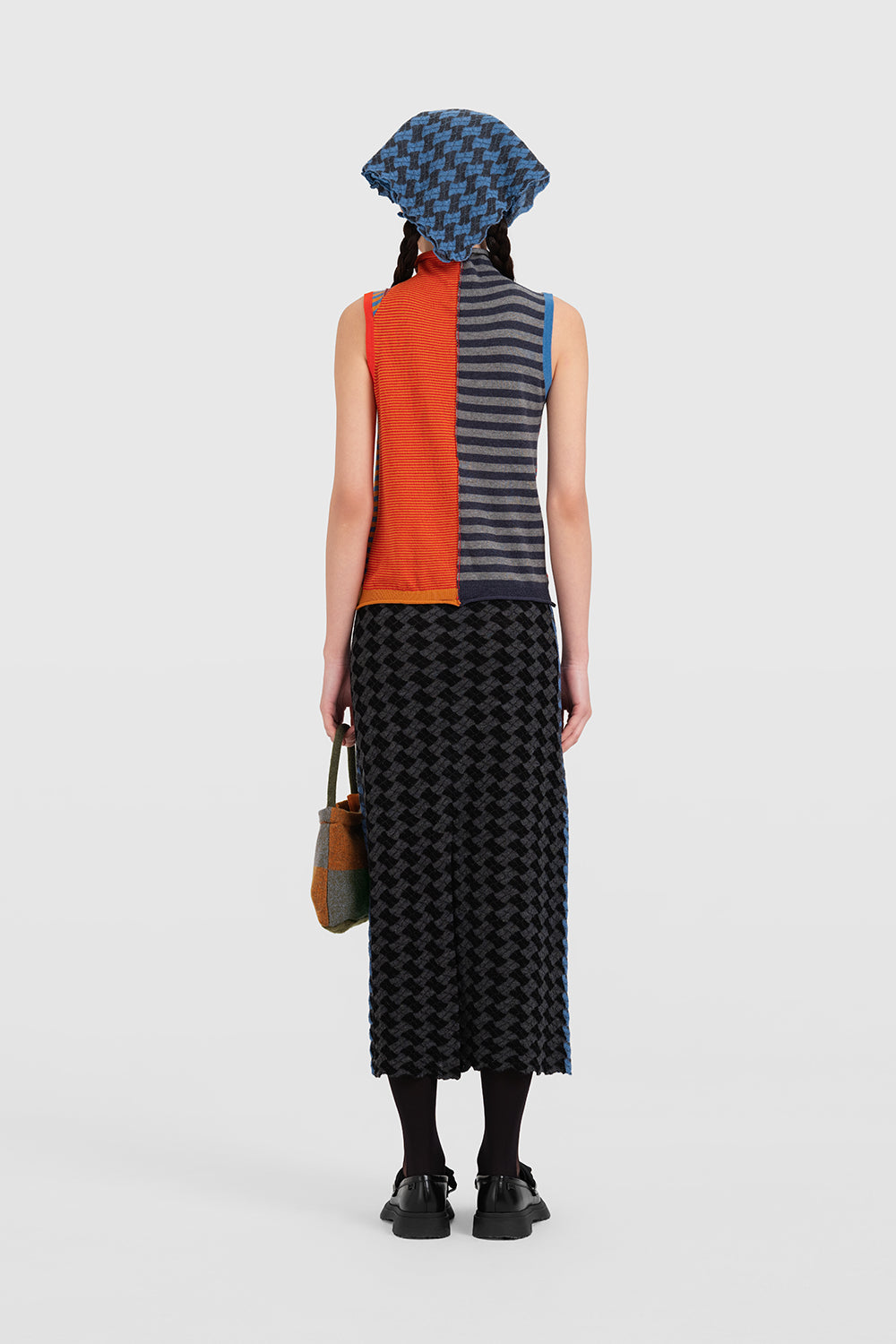 Mismatched Stripe Mockneck Tank