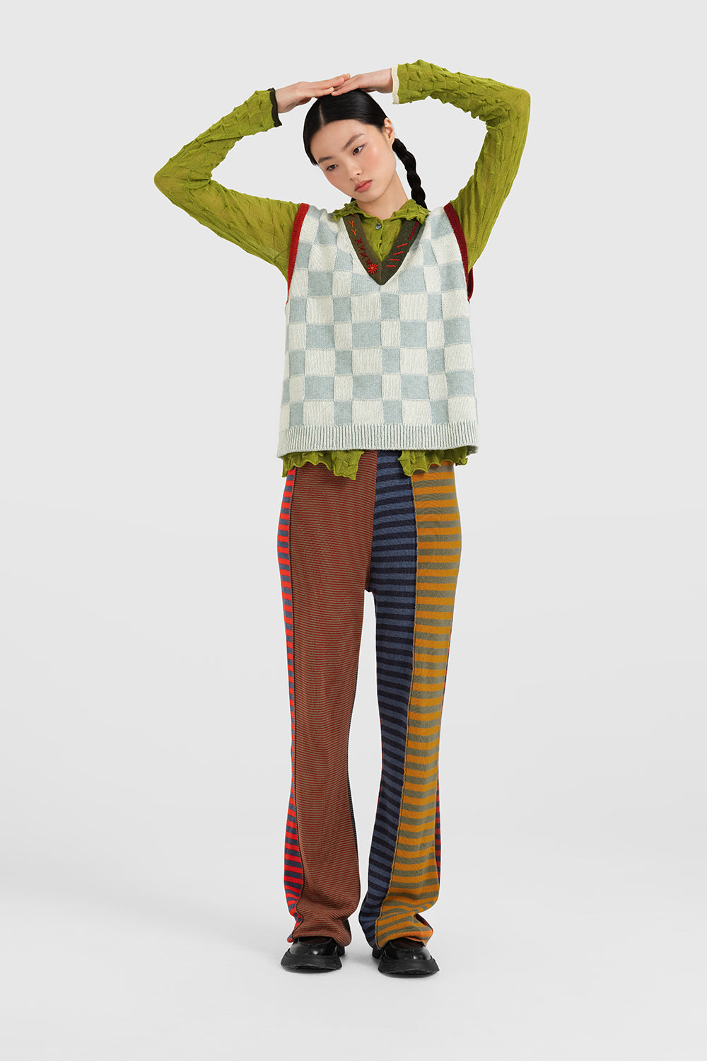 Mismatched Stripe Pant