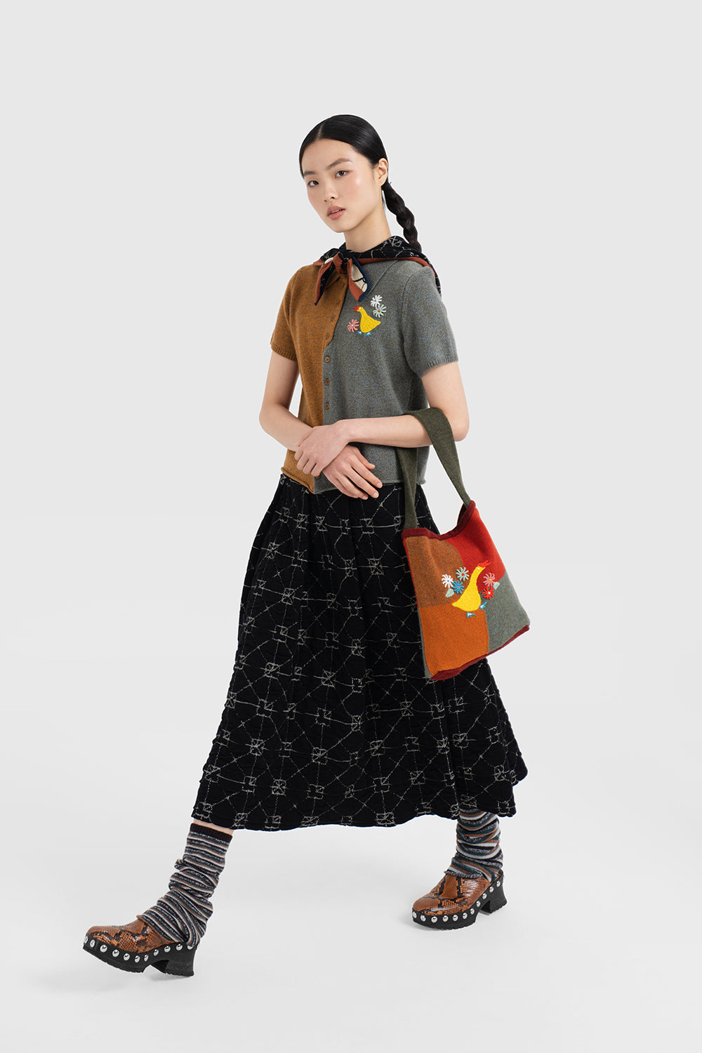 June Pleated Midi Skirt