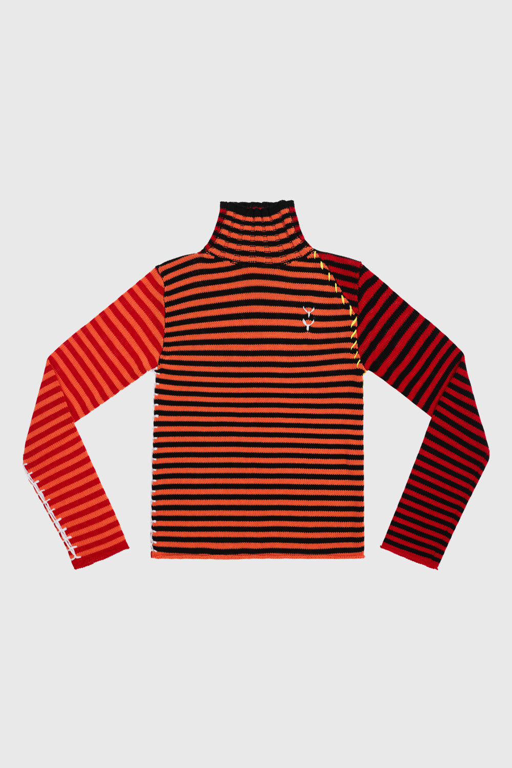 Cotton Bao Stripe Turtleneck