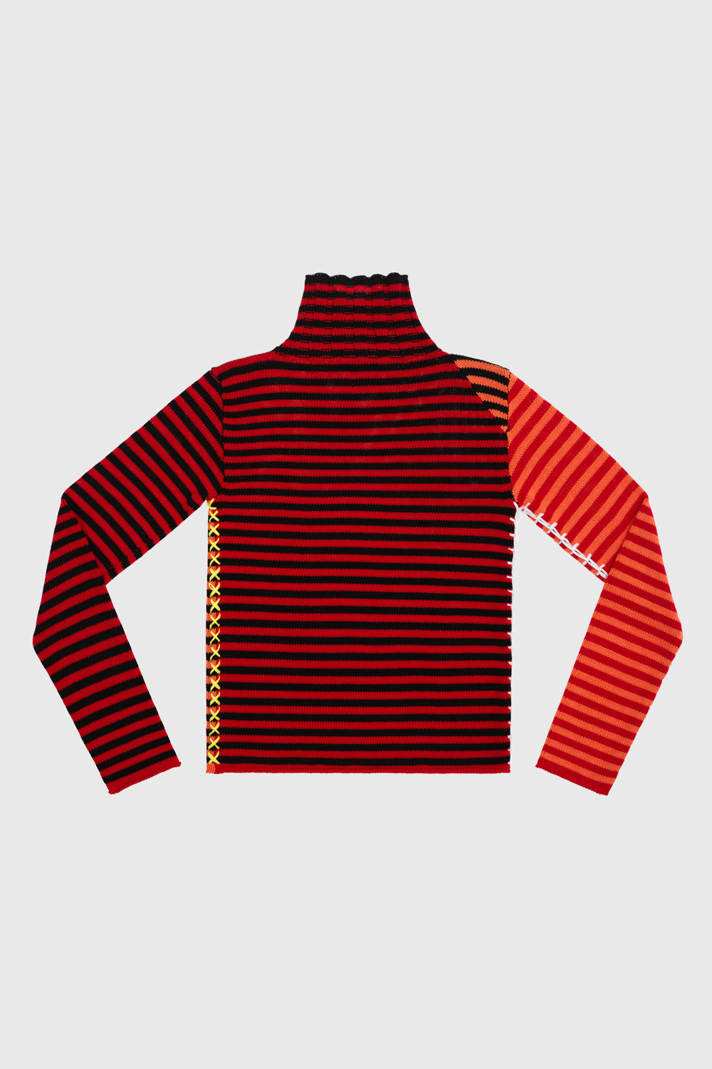 Cotton Bao Stripe Turtleneck