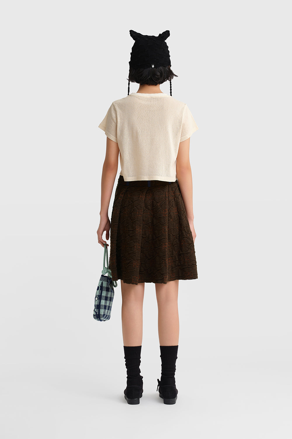 June Pleated Kneelength Skirt