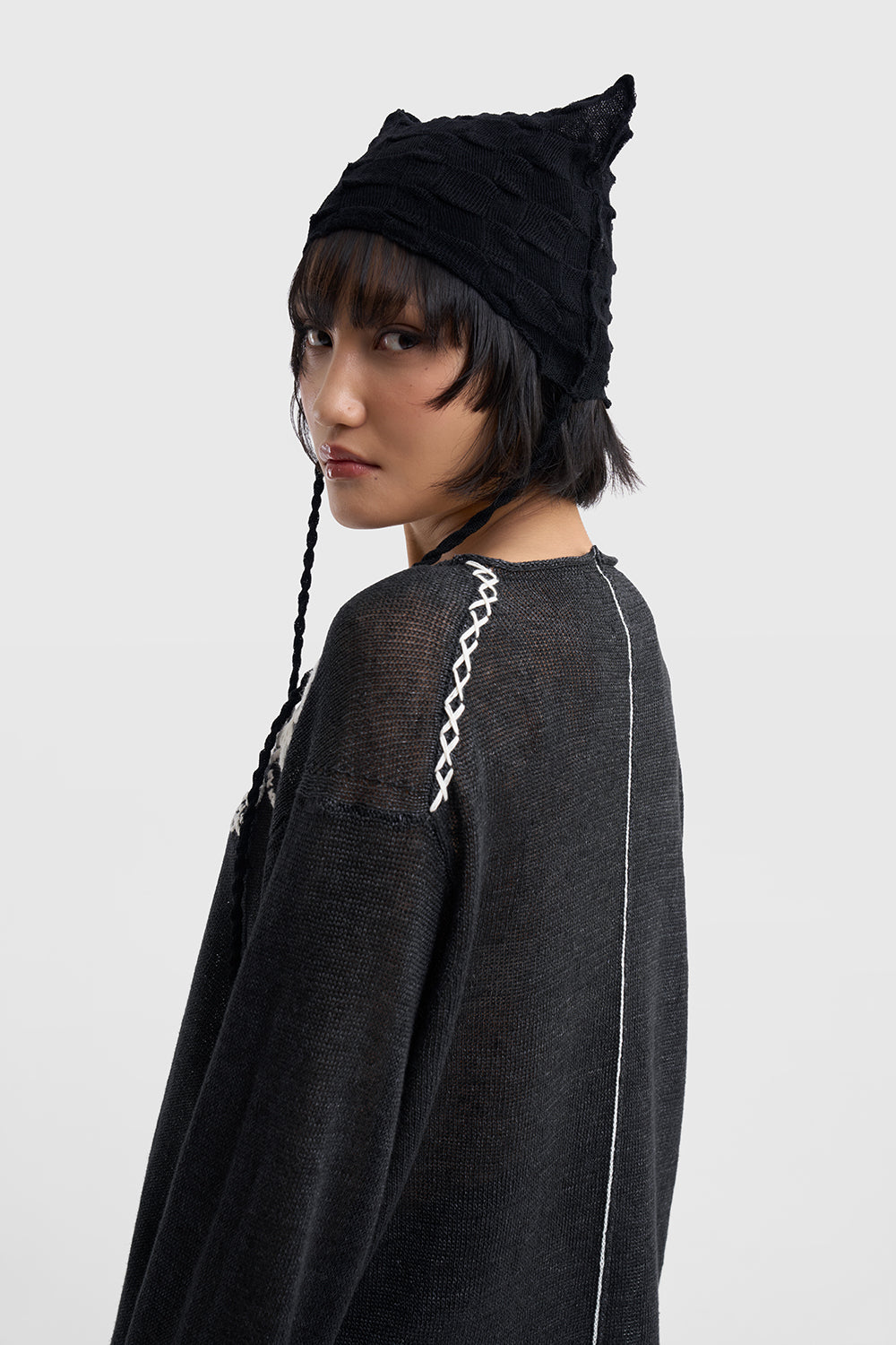 Mabo Flower Slouchy LS Pullover