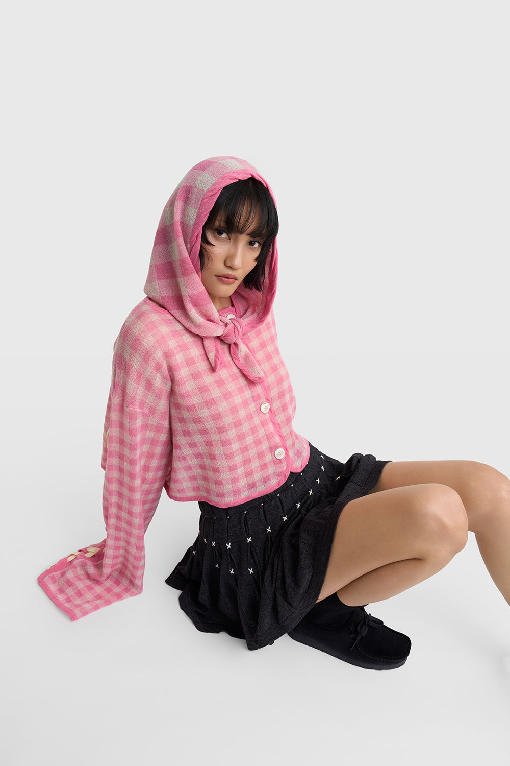 Gingham Hoody Jacket