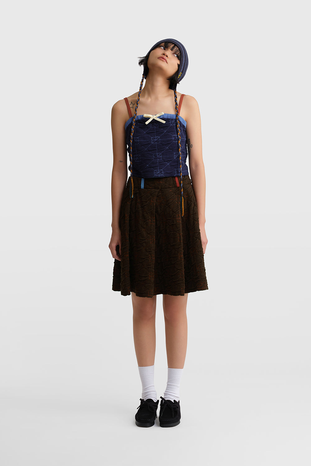 June Pleated Kneelength Skirt