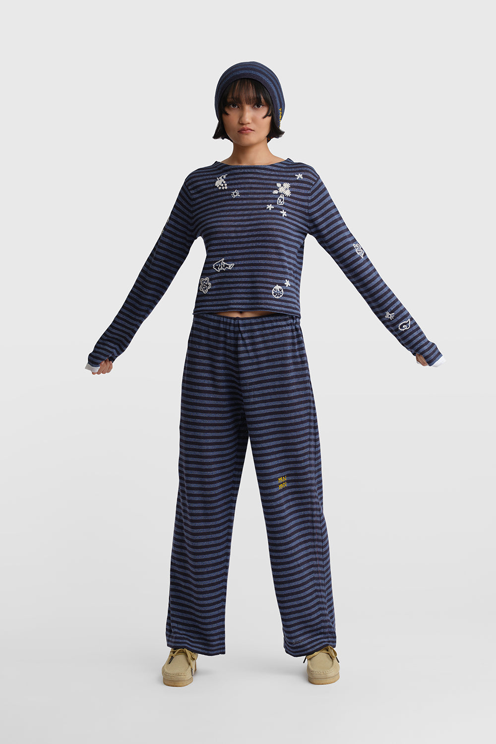 Mabo Logo Striped Pant