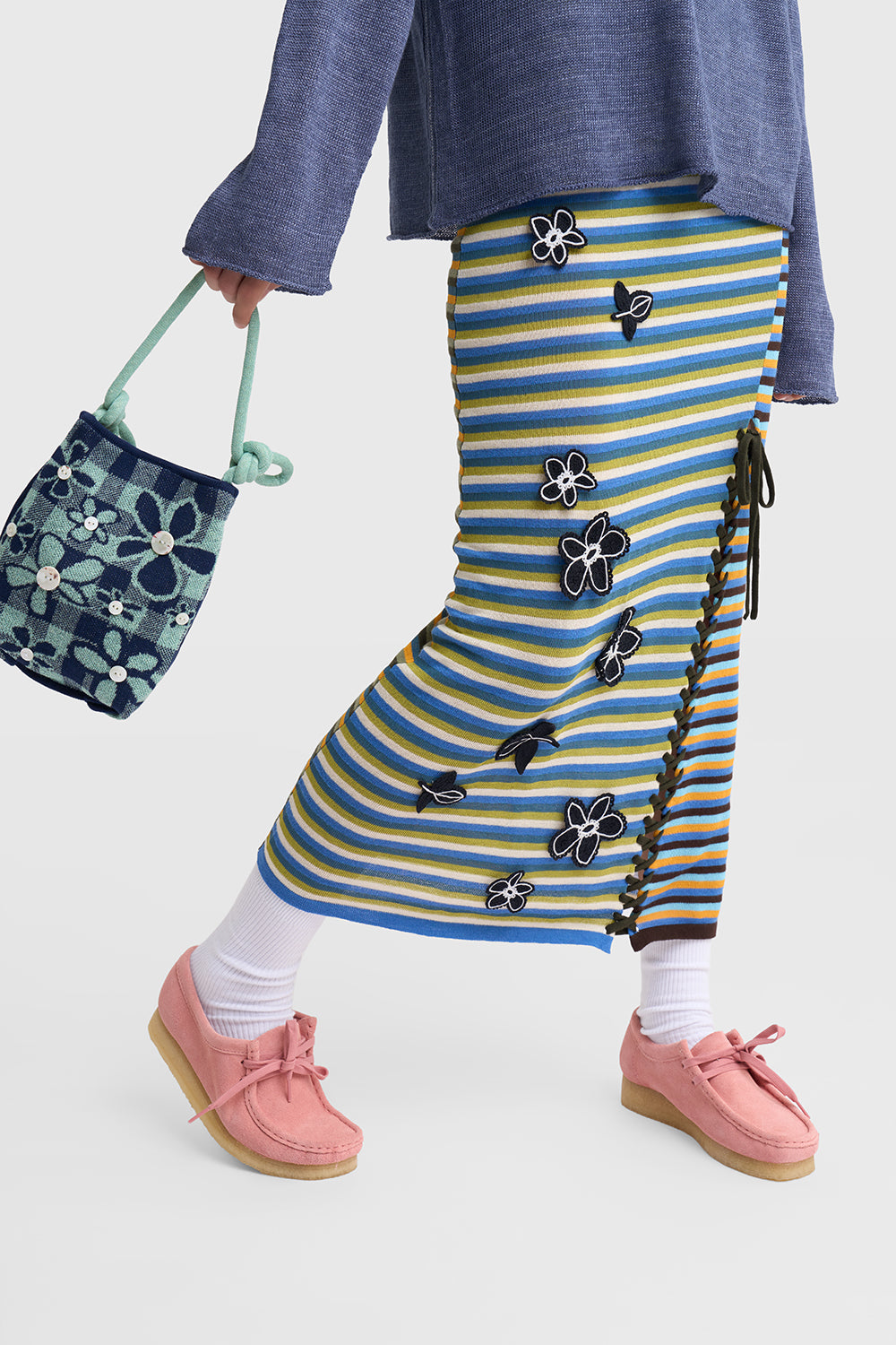 Romy Lace Up Maxi Skirt