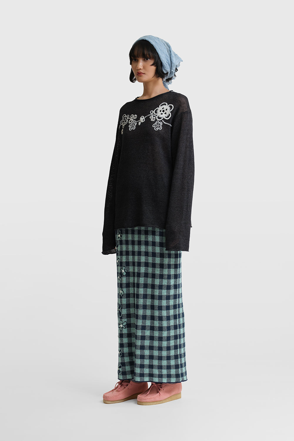 Mabo Flower Slouchy LS Pullover