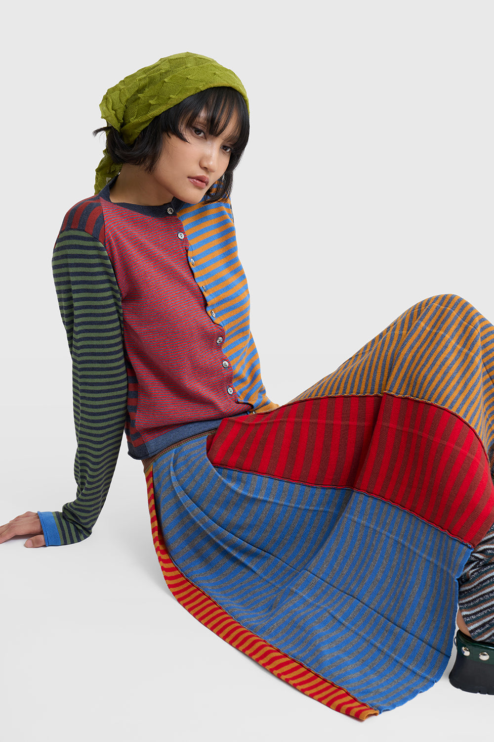 Mismatched Stripe Cardigan