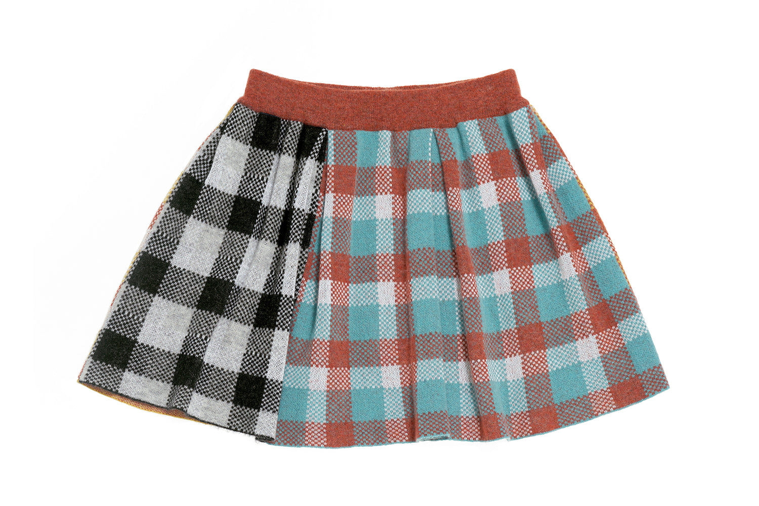 Bao Plaid Mini Skirt