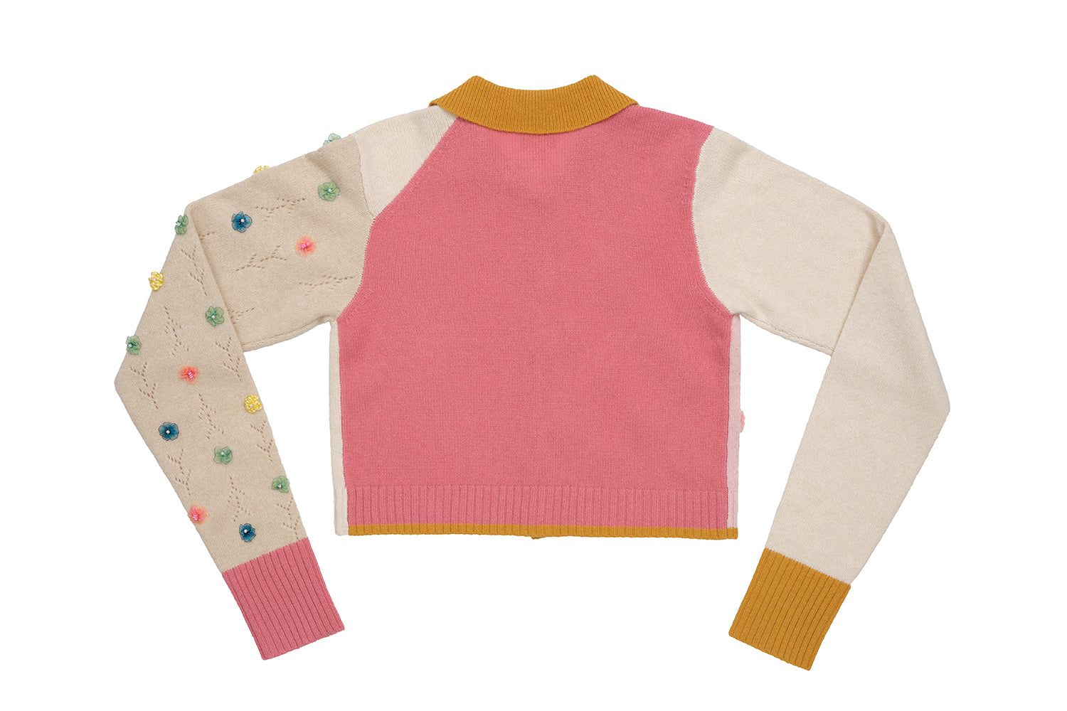 Checked Extra Long Sleeve Collared Cardigan